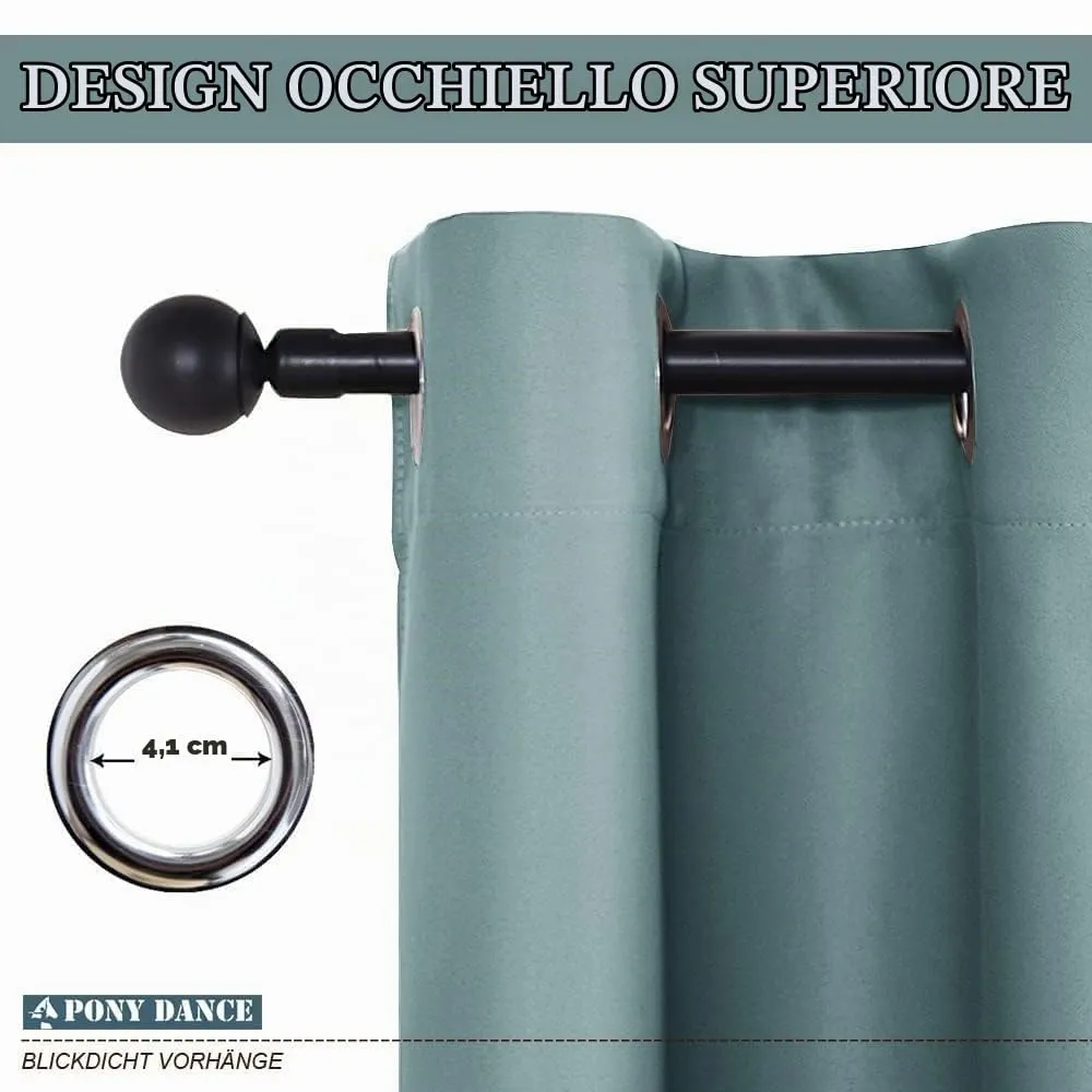 PONY DANCE Tenda Oscurante Termica Isolante da Interno, Blu Artico, 140 x 240 cm (1 Pannello) - immagine 6