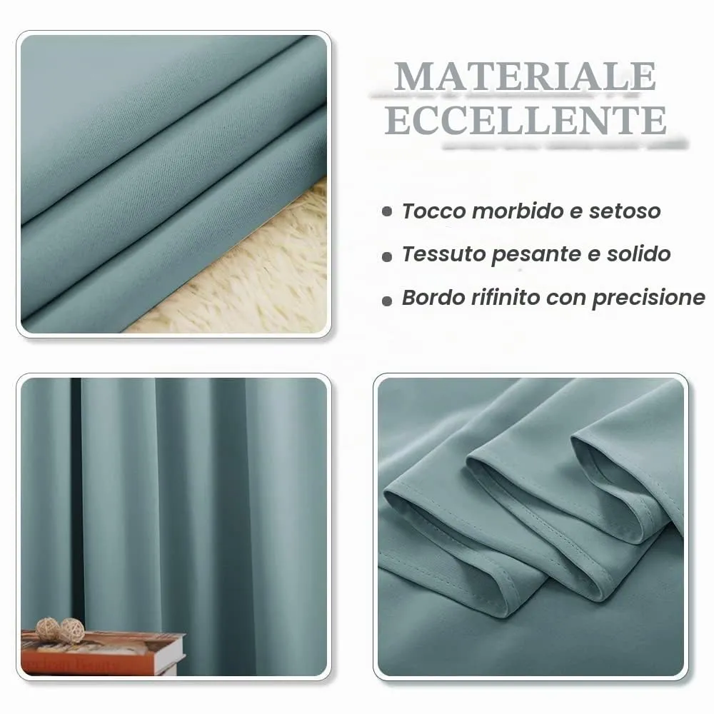 PONY DANCE Tenda Oscurante Termica Isolante da Interno, Blu Artico, 140 x 240 cm (1 Pannello) - immagine 7