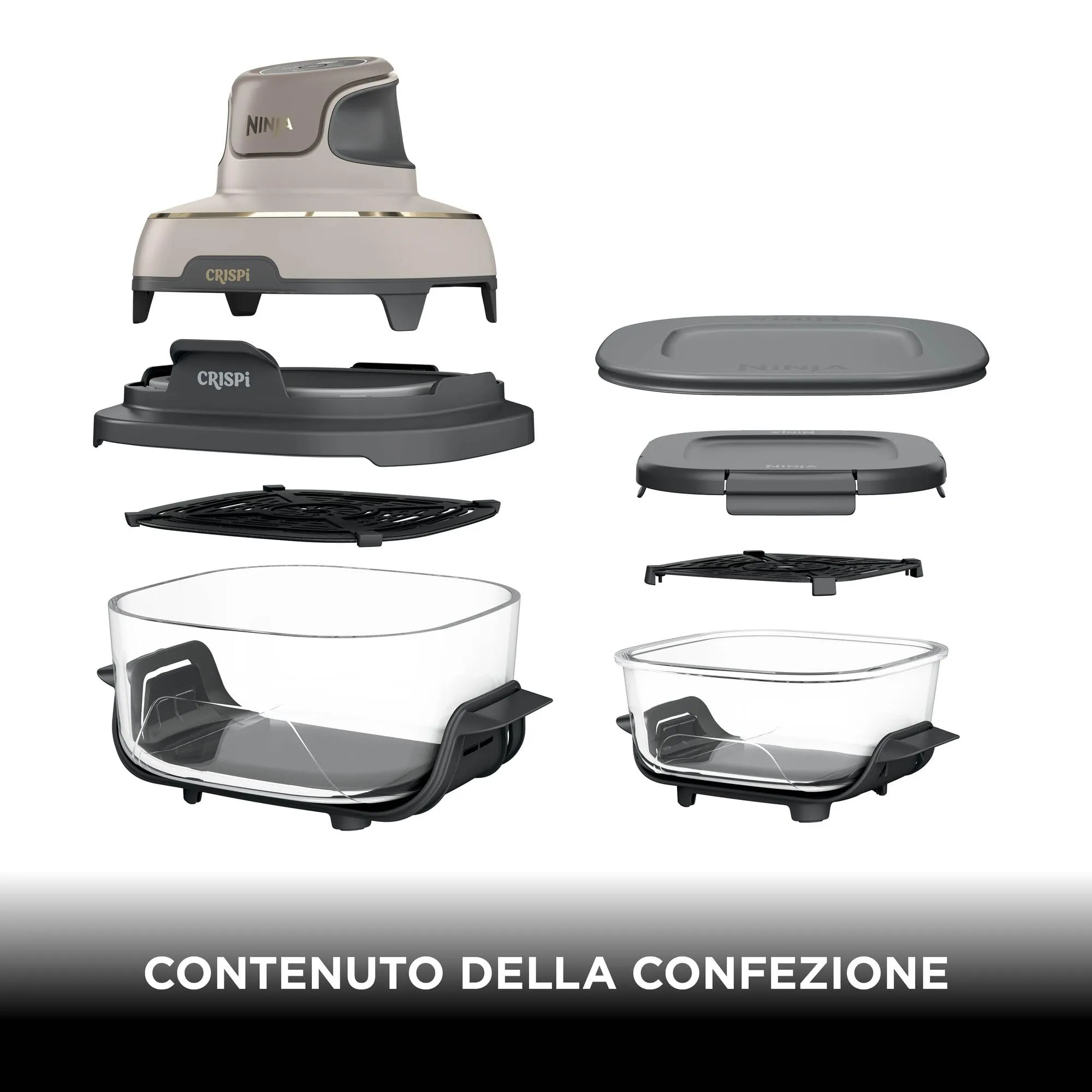Ninja CRISPi Friggitrice ad Aria Portatile 3,8L Pietra Oro - immagine 3