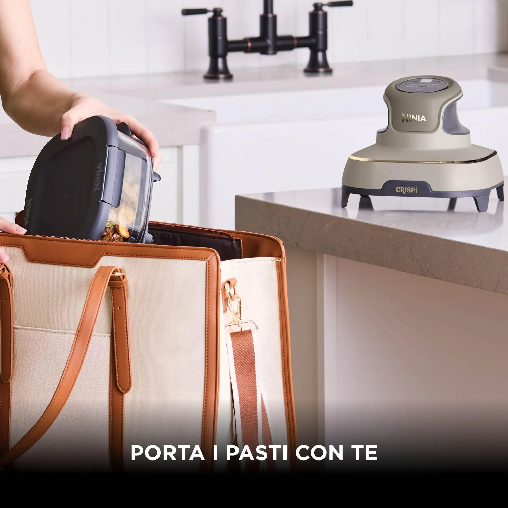 Ninja CRISPi Friggitrice ad Aria Portatile 3,8L Pietra Oro - immagine 12