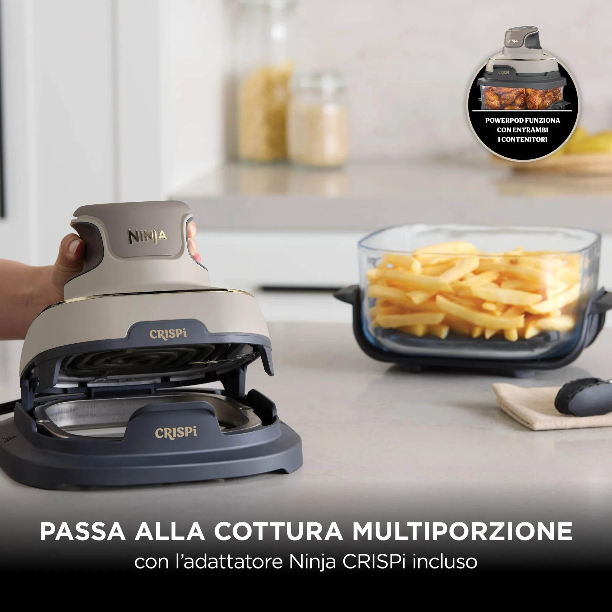 Ninja CRISPi Friggitrice ad Aria Portatile 3,8L Pietra Oro - immagine 14