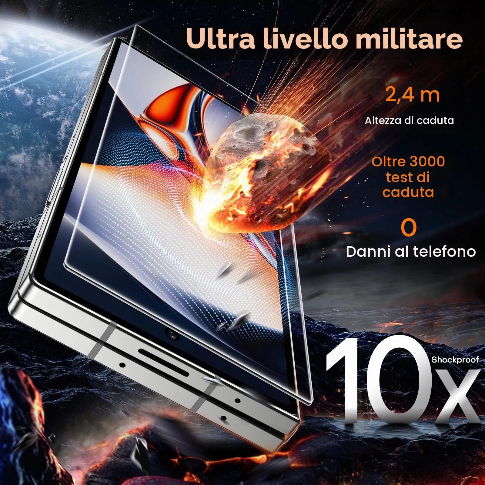 TOCOL Pellicola Protettiva in Vetro Temperato 9H per Samsung Galaxy Z Fold 7, Trasparente, 2 Pezzi - immagine 4