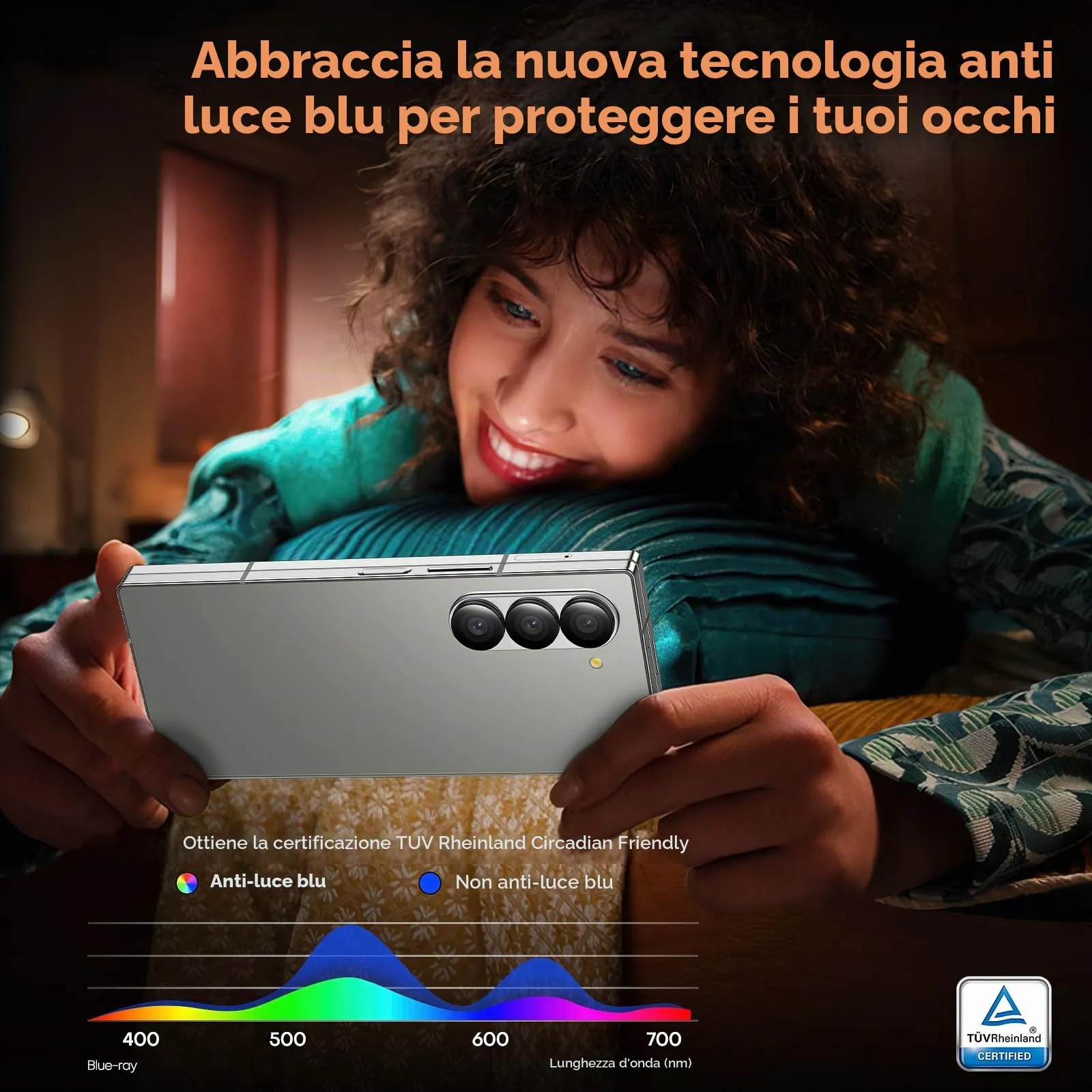TOCOL Pellicola Protettiva in Vetro Temperato 9H per Samsung Galaxy Z Fold 7, Trasparente, 2 Pezzi - immagine 6