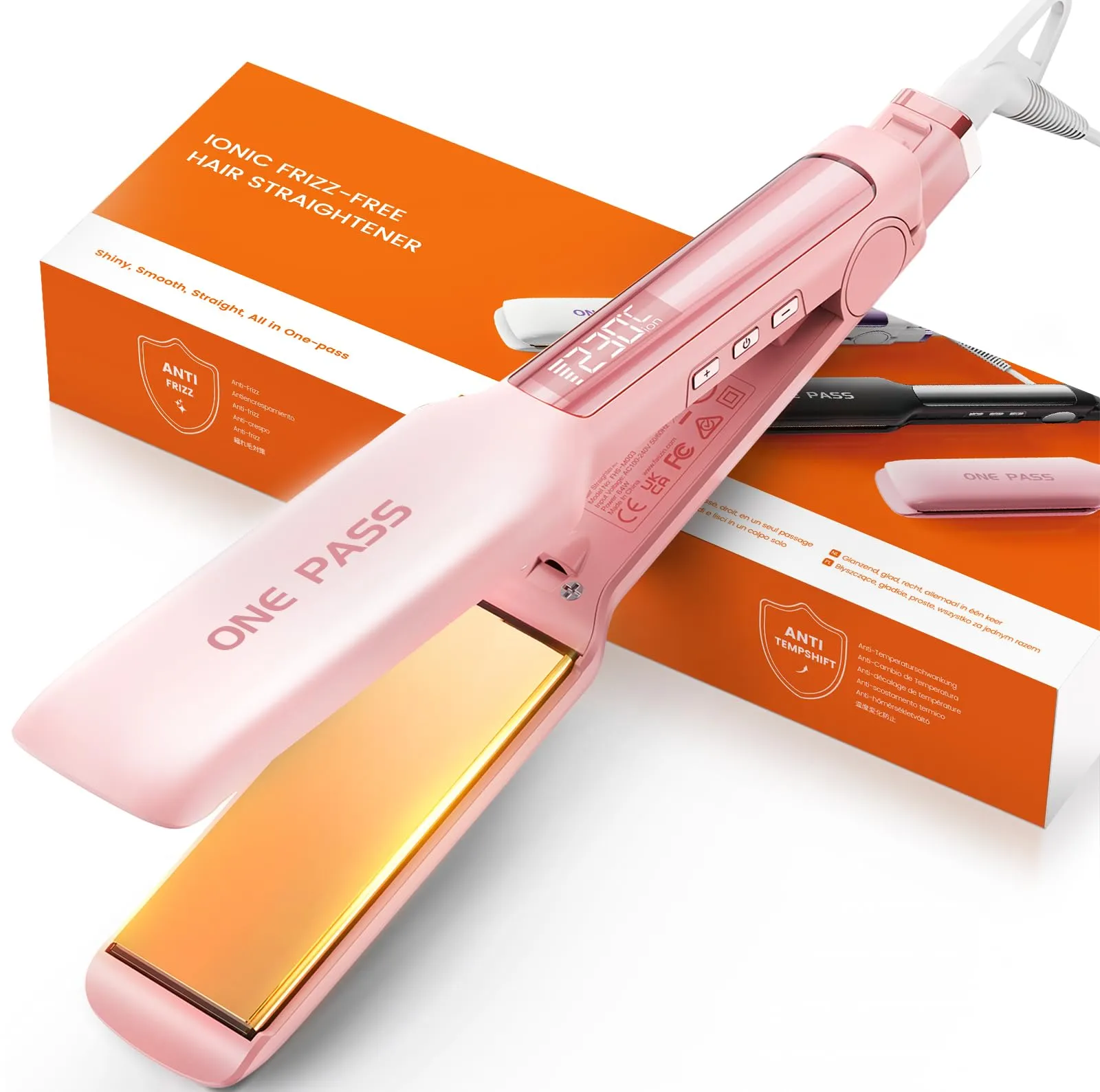 Faszin Piastra per Capelli Professionale in Titanio 42mm, Magenta - immagine 1