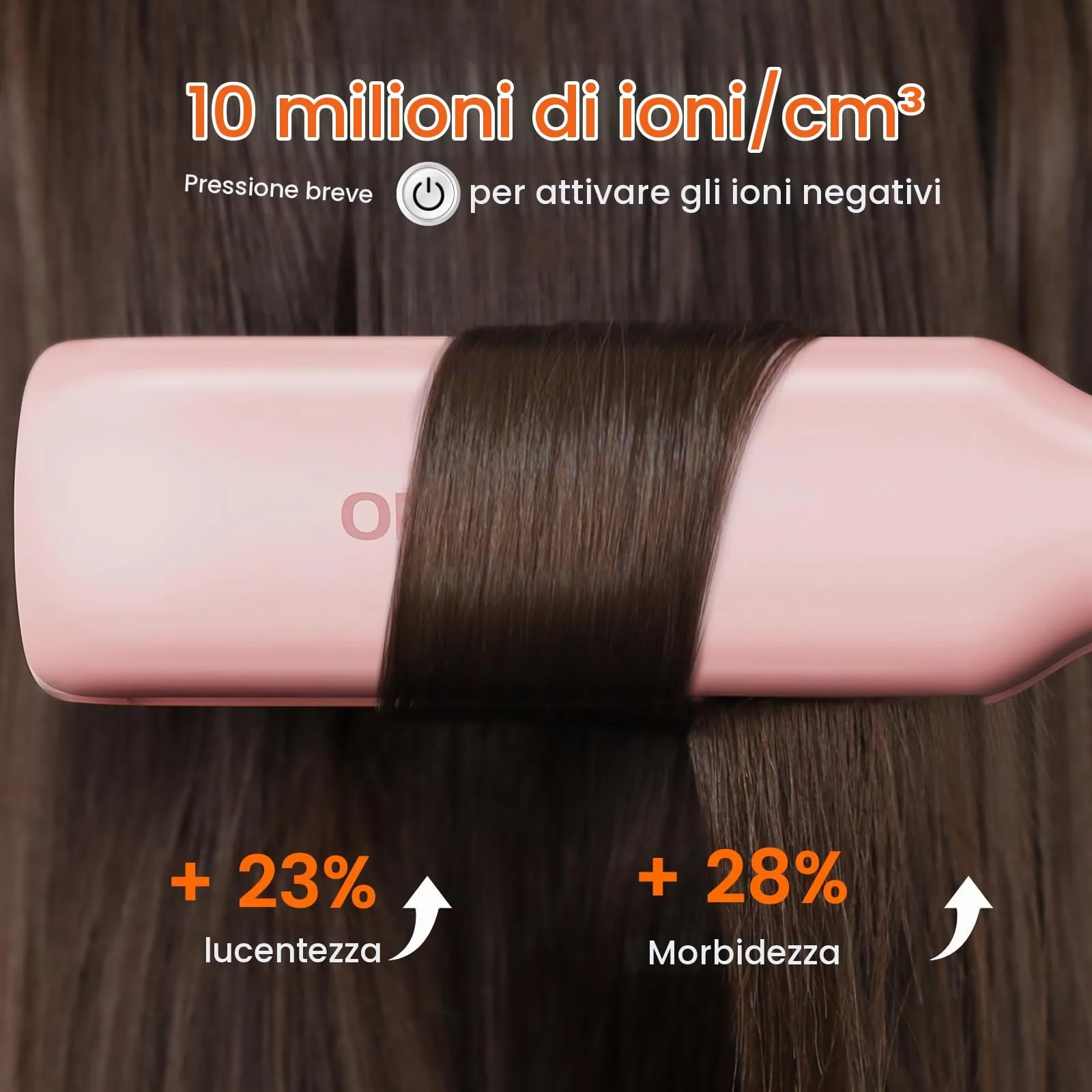 Faszin Piastra per Capelli Professionale in Titanio 42mm, Magenta - immagine 4