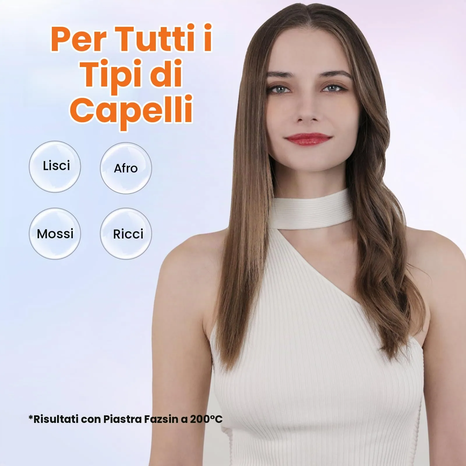 Faszin Piastra per Capelli Professionale in Titanio 42mm, Magenta - immagine 8