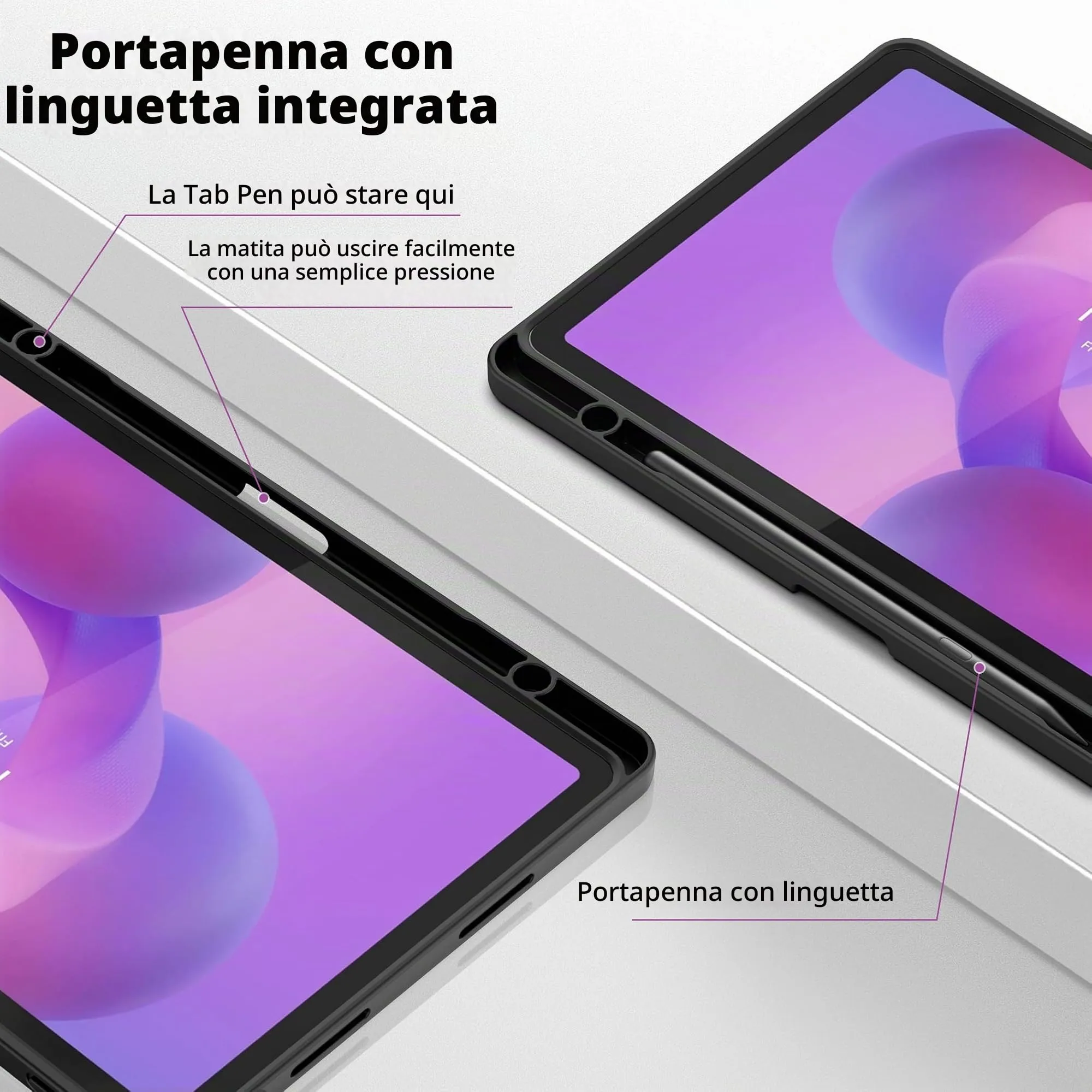EasyAcc Cover per Lenovo Idea Tab 11 Pollici (TB336ZU/TB336FU) - Nero - immagine 4