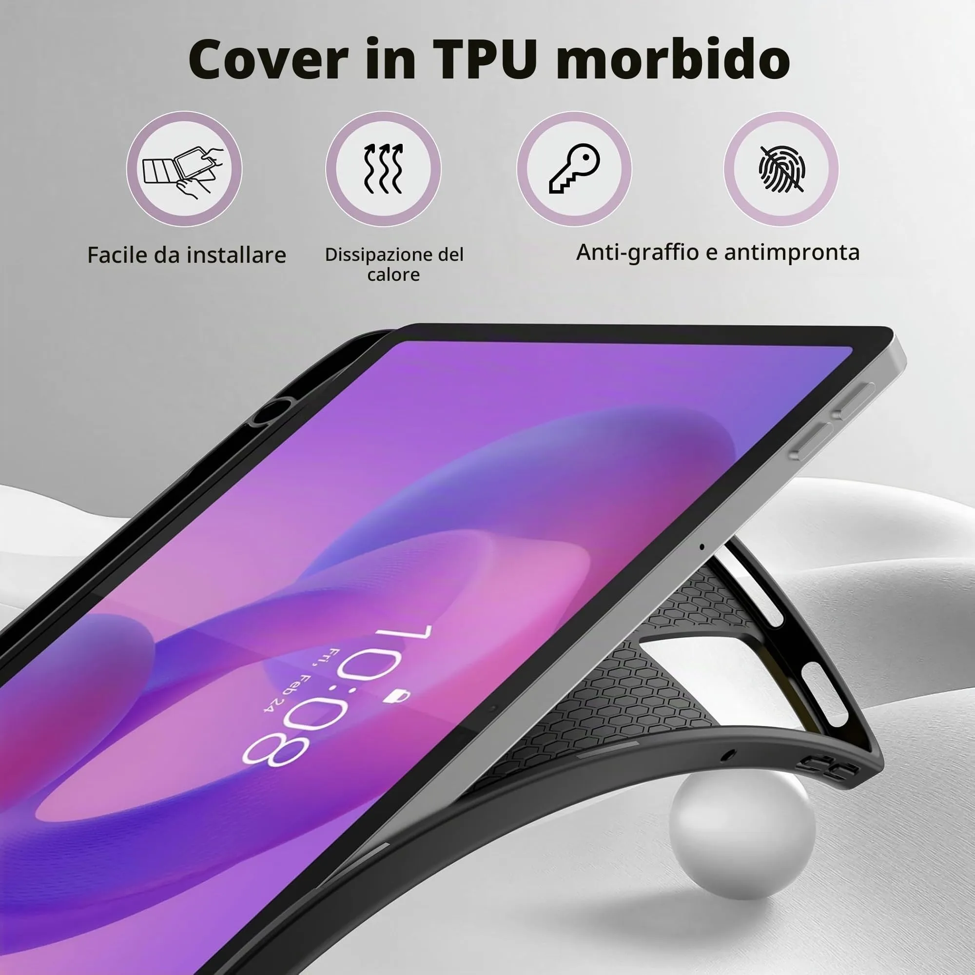 EasyAcc Cover per Lenovo Idea Tab 11 Pollici (TB336ZU/TB336FU) - Nero - immagine 5