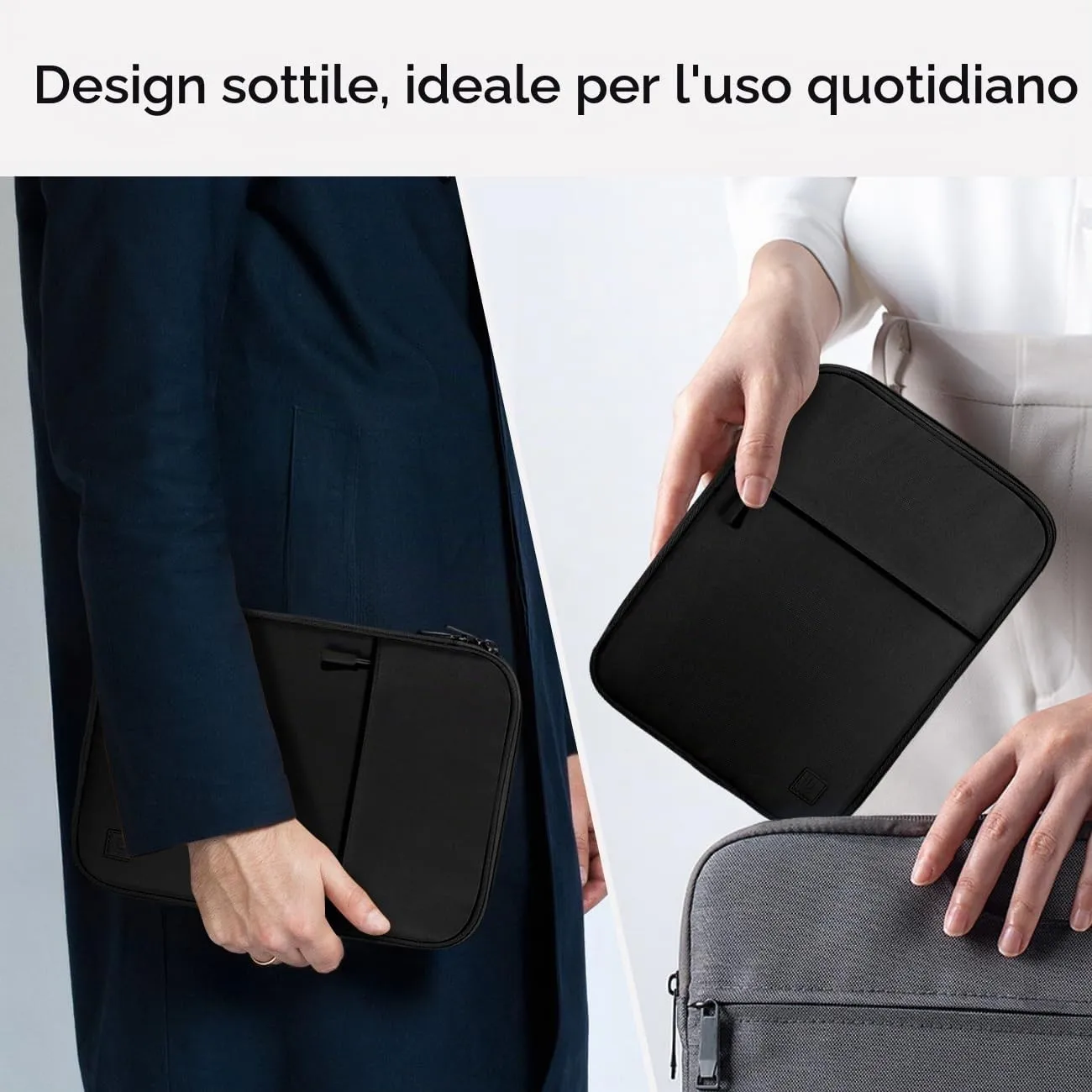 Dadanism Custodia Borsa Portatile per Tablet 8-9 Pollici, Nero - immagine 7
