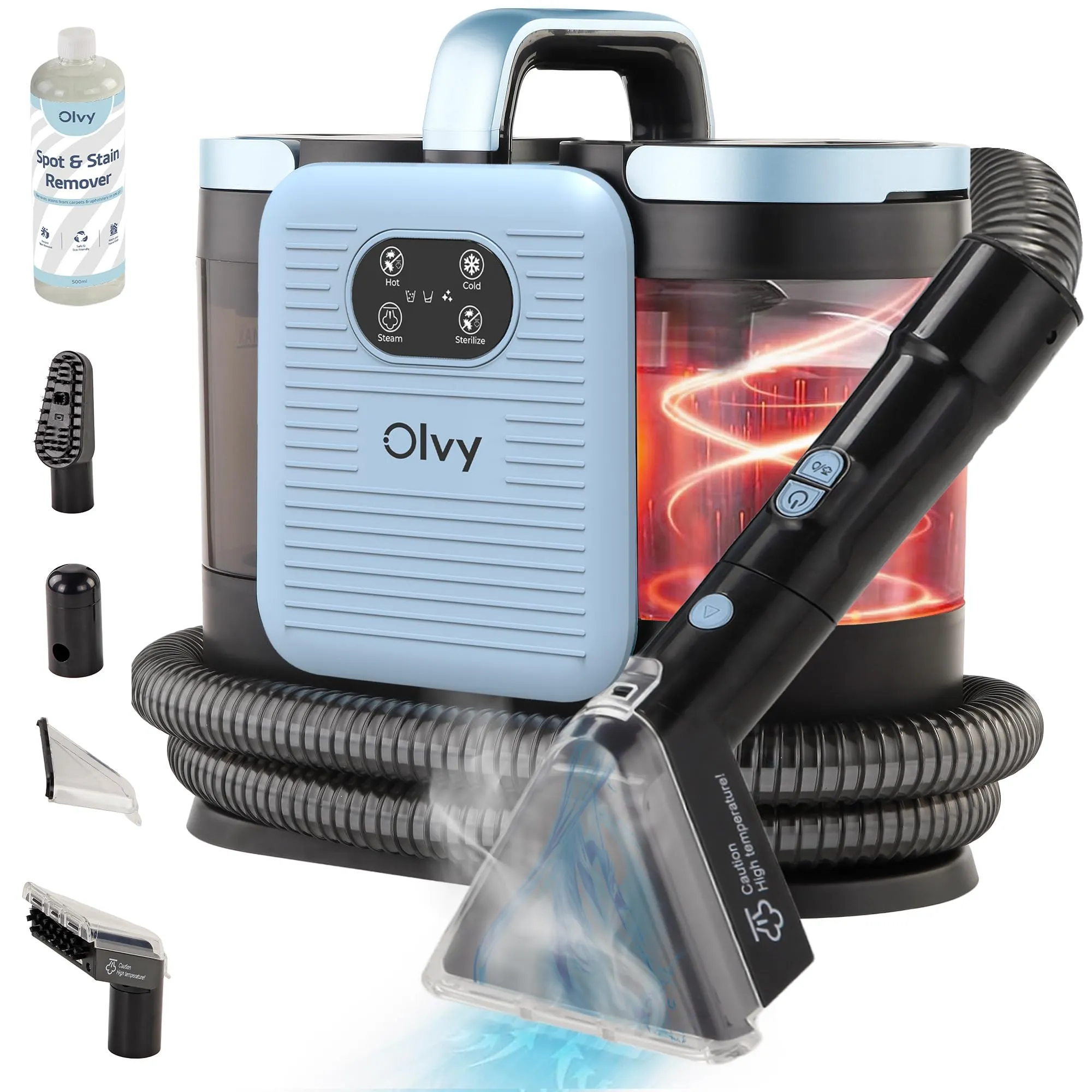 Olvy C998 Pulitore a vapore per tappe Lavapavimenti Lavamoche Aspiratore Lavadivano - immagine 1