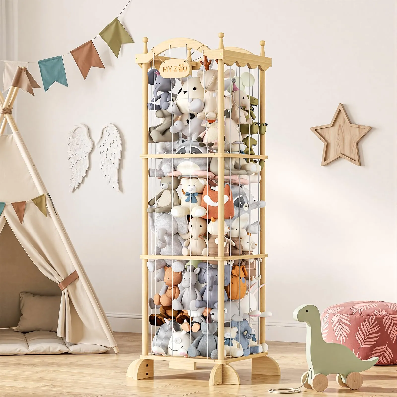 COSYLAND Organizer Peluche per Bambini, 141 x 55 x 49 cm - immagine 1