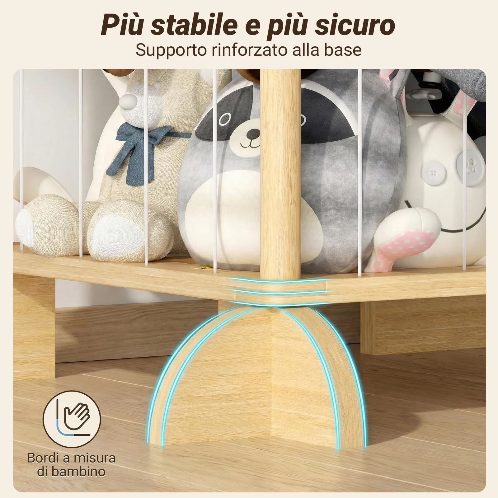 COSYLAND Organizer Peluche per Bambini, 141 x 55 x 49 cm - immagine 3