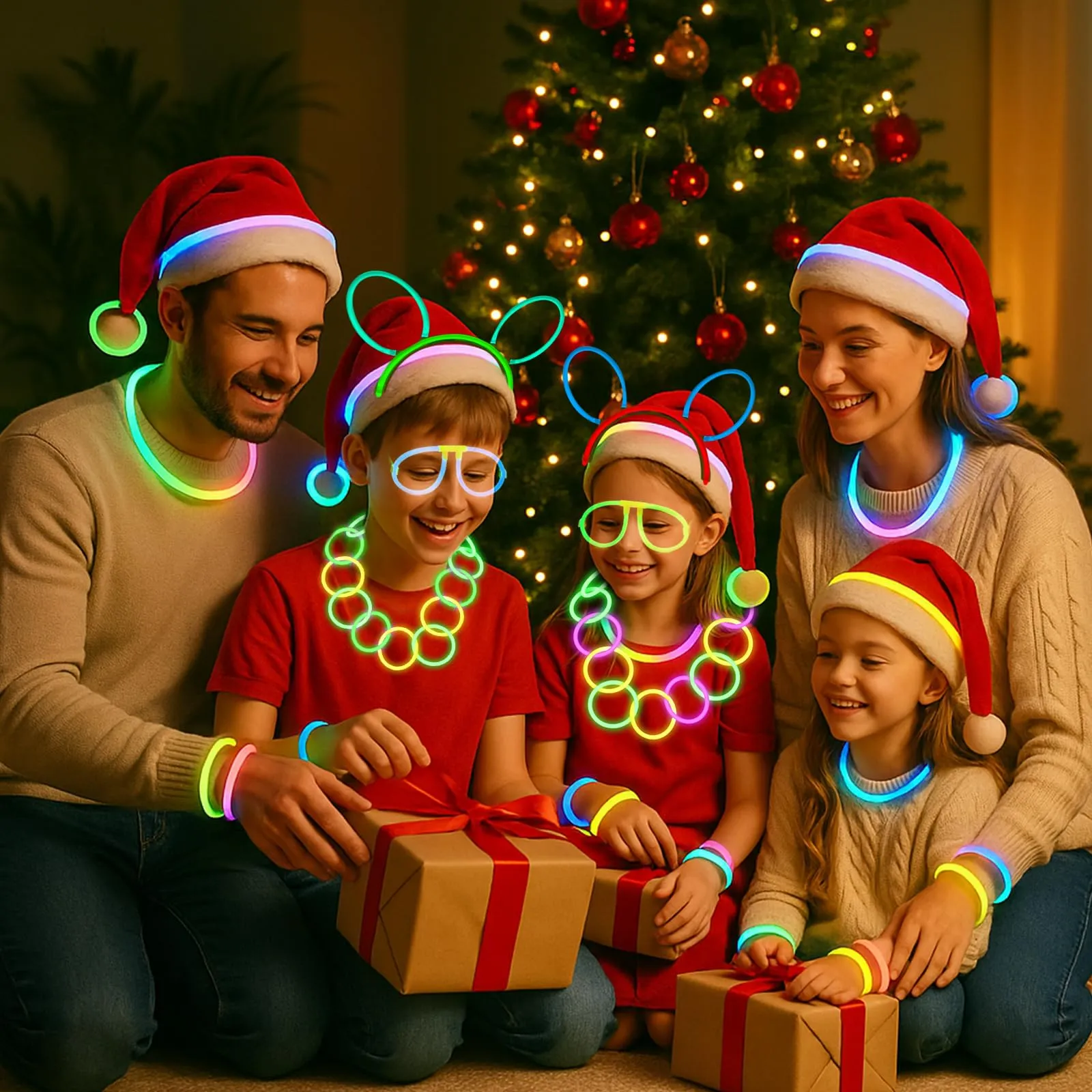 UooEA Bastoncini Luminosi Fluo con Connettori, 100 Pezzi - immagine 7