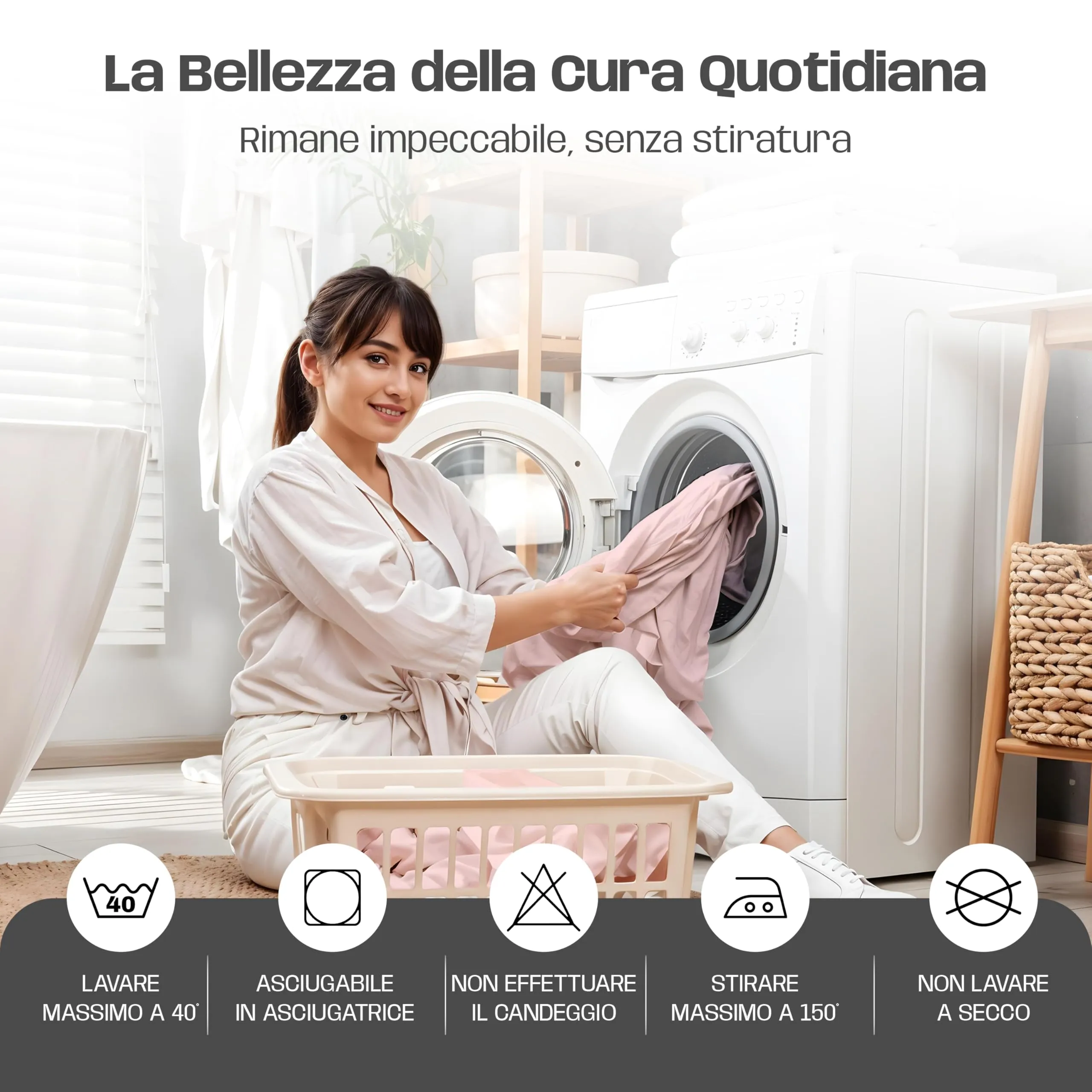 Narciso Lenzuola Una Piazza e Mezza 100% Cotone Made in Italy, Completo Letto con Lenzuolo Sotto 130x200, Sopra 190x290 e Federa 50x80cm (Rosa Chiaro) - immagine 6