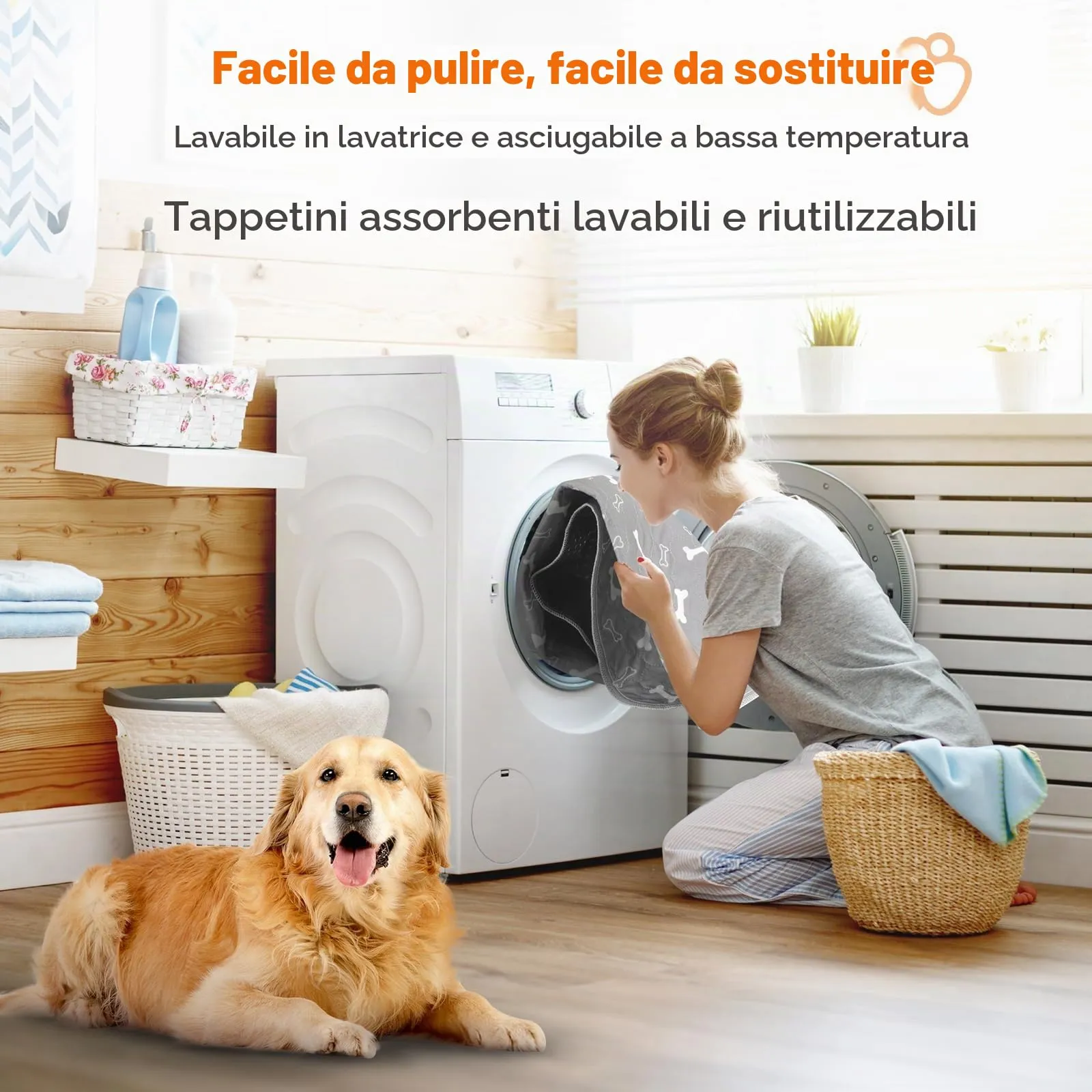 BaoDan Traverse Lavabili per Cani, 80x90cm, 3 Pezzi, Assorbenti - immagine 5