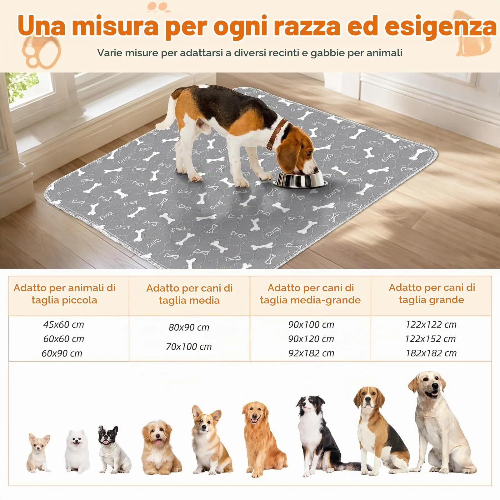 BaoDan Traverse Lavabili per Cani, 80x90cm, 3 Pezzi, Assorbenti - immagine 8