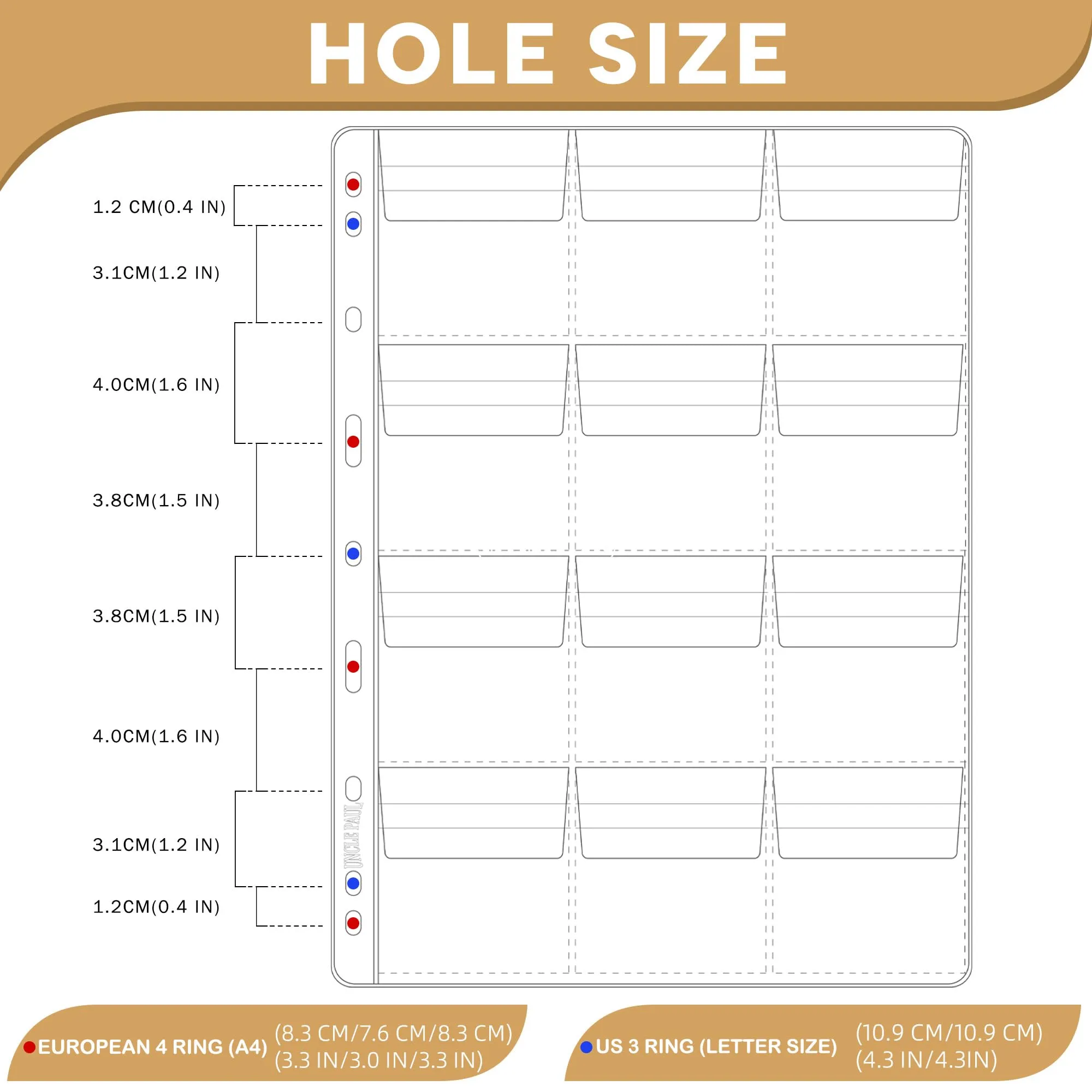 Uncle Paul 25 Fogli con 300 Tasche per Monete 67 mm x 63 mm CS0312512 - immagine 3
