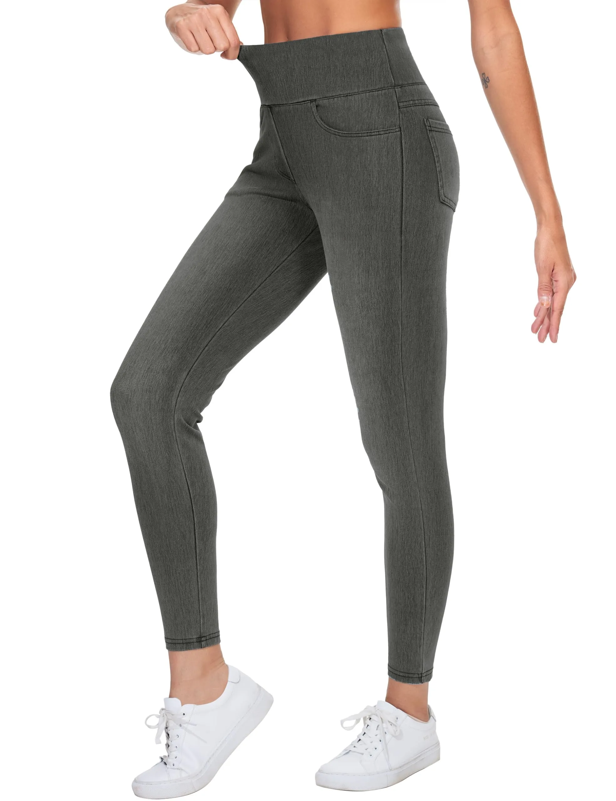 The Gym People Jeggings Donna Vita Alta Skinny Stretch con Tasche - immagine 1