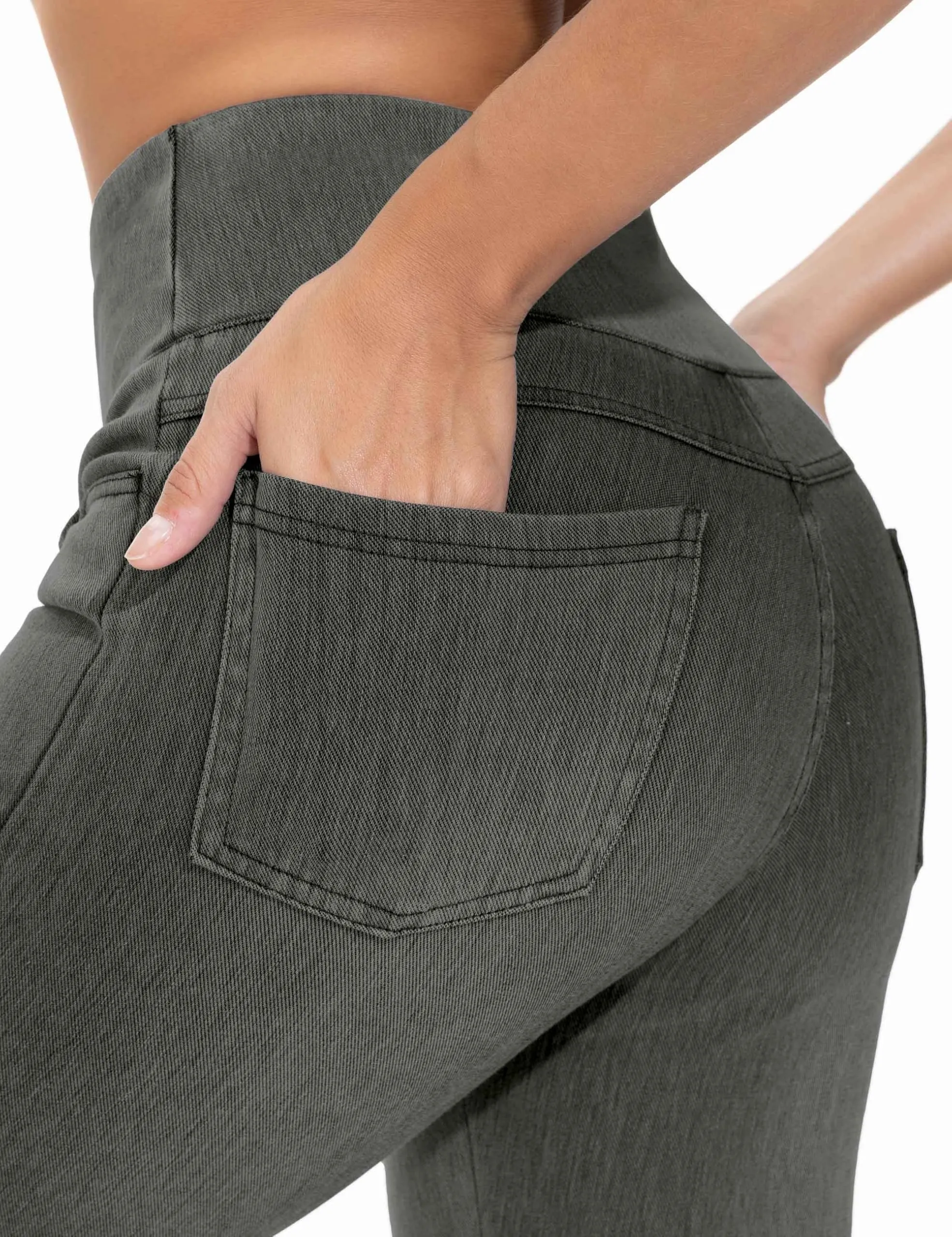 The Gym People Jeggings Donna Vita Alta Skinny Stretch con Tasche - immagine 5