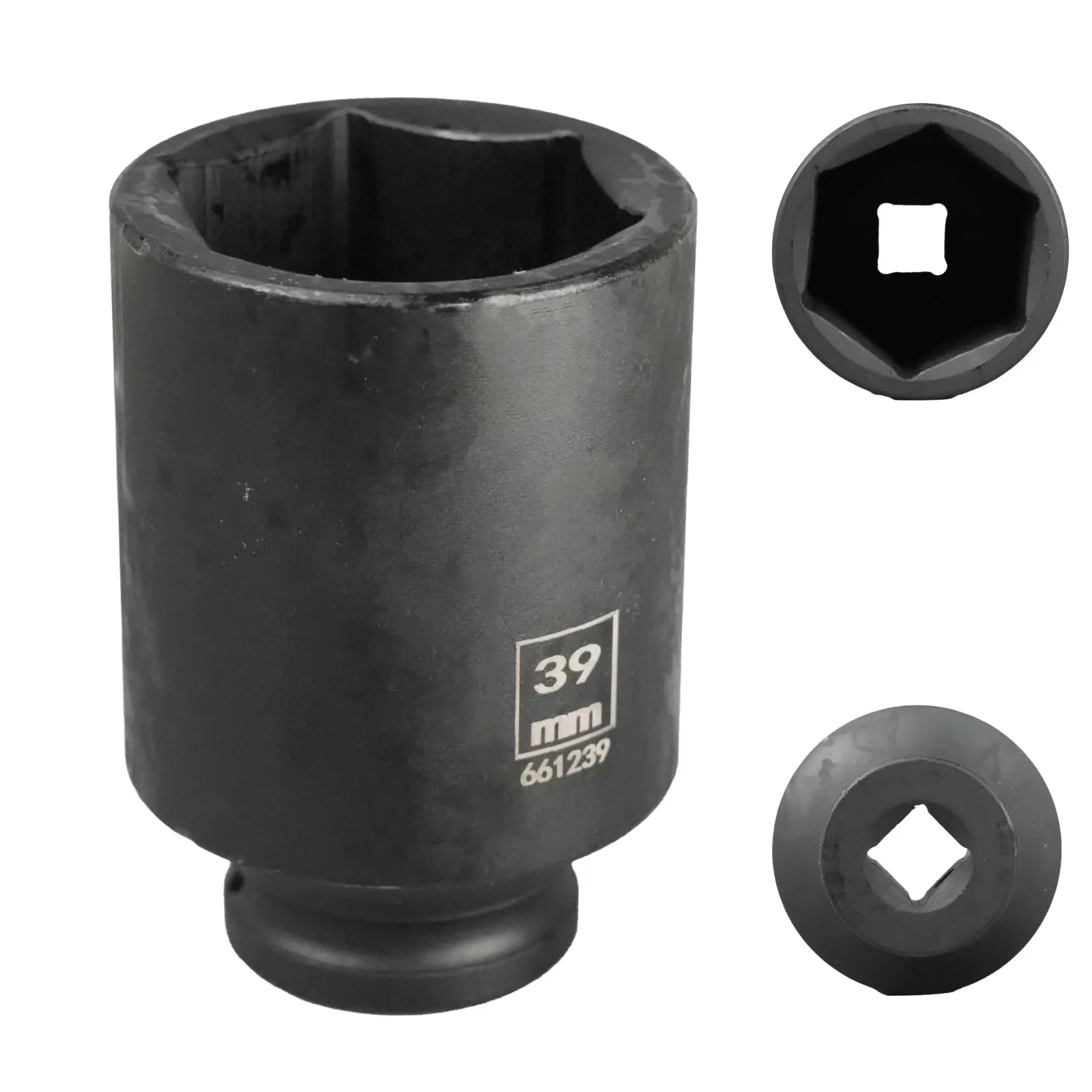 Flewdart Bussola Lunga Esagonale 1/2" 39mm, Acciaio al Cromo Molibdeno CR-MO, Lunghezza 78mm - immagine 1