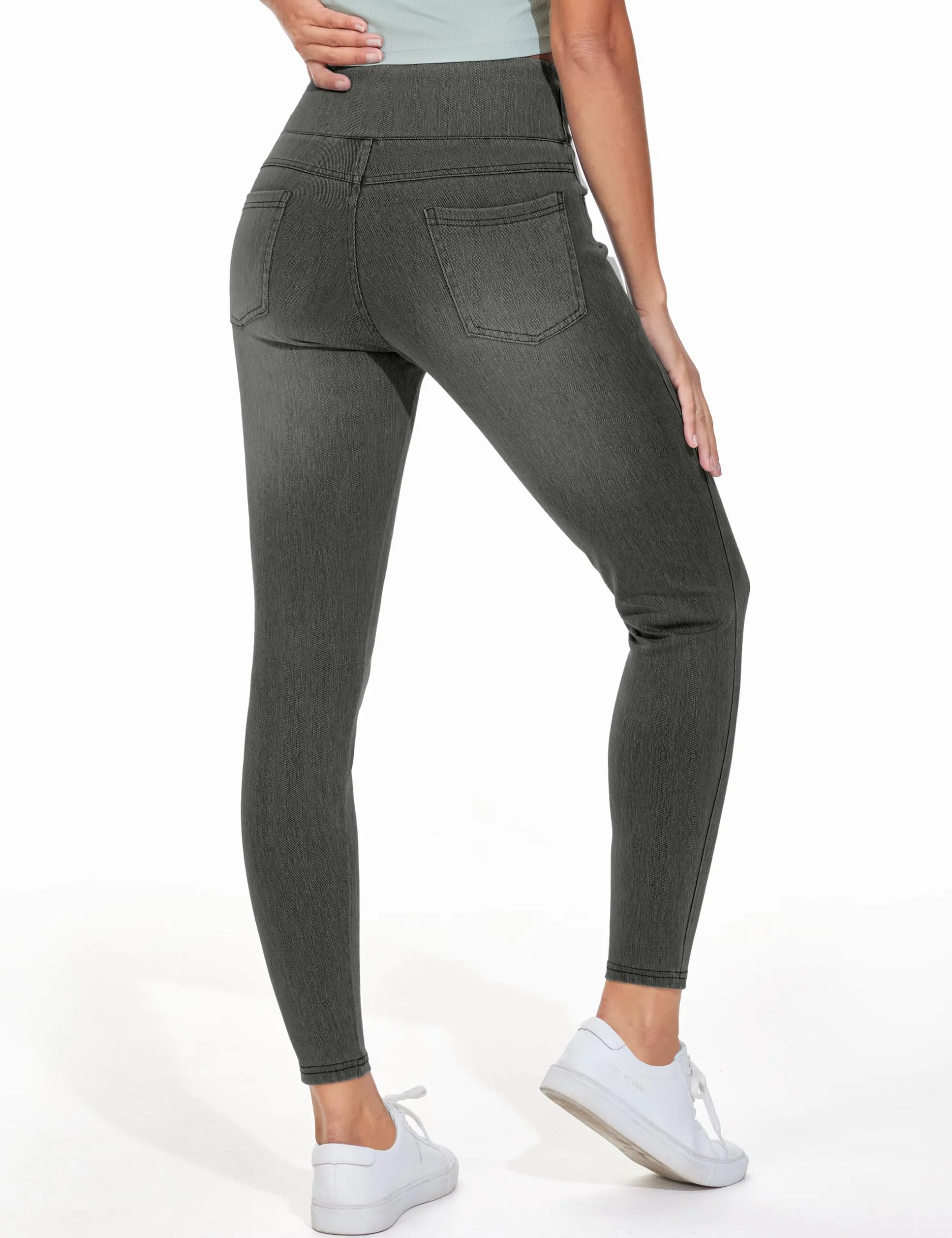 The Gym People Jeggings Donna Vita Alta Skinny Stretch con Tasche - immagine 2
