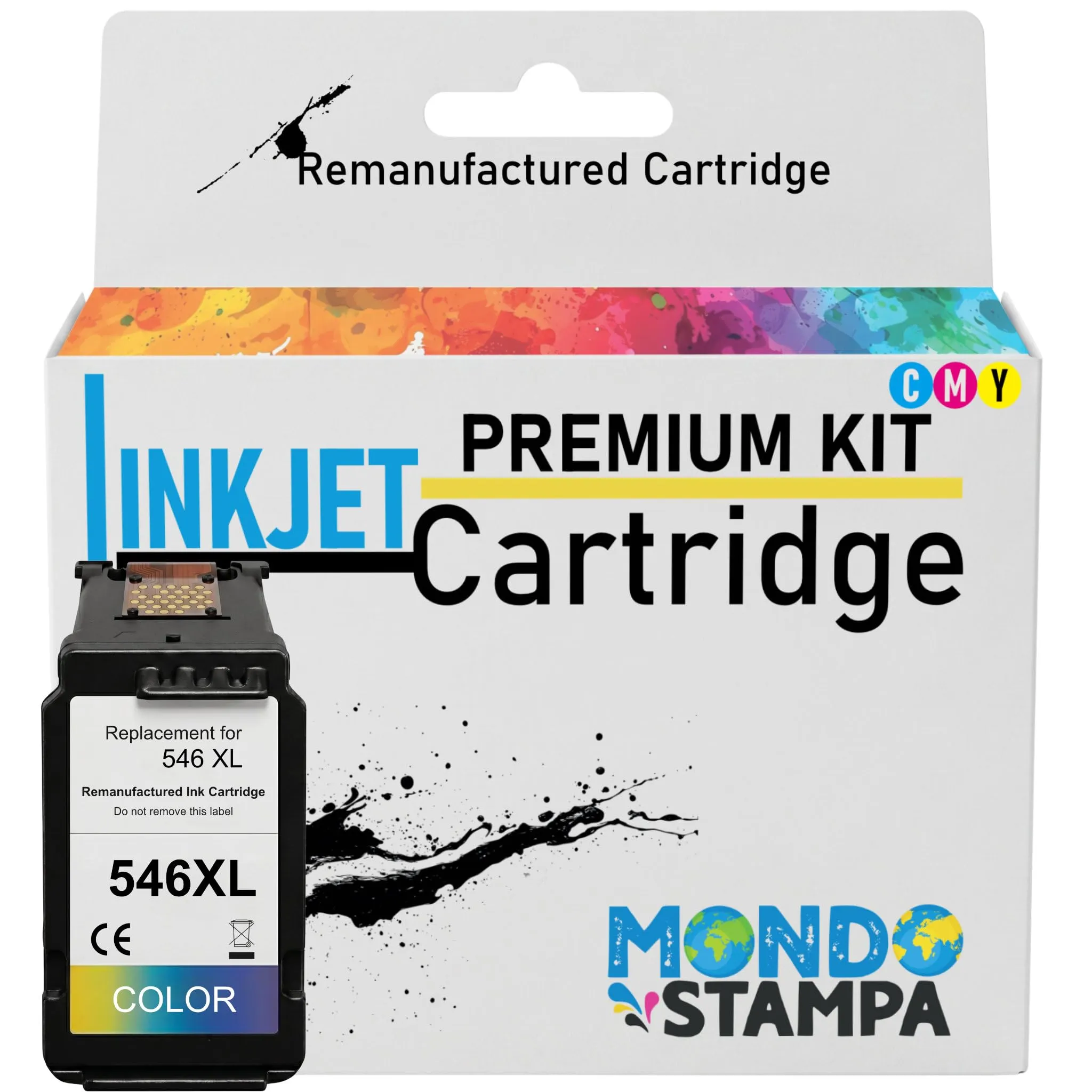 Mondo Stampa Cartuccia d'Inchiostro a Colori Rigenerata Premium Alta Capacità per Canon 546XL CL-546XL Pixma TR4550 TR4551 MG2550S MG2550 MG3050 MG2950 TS3350 TS3150 TS3151 MX495 TS205 - immagine 1