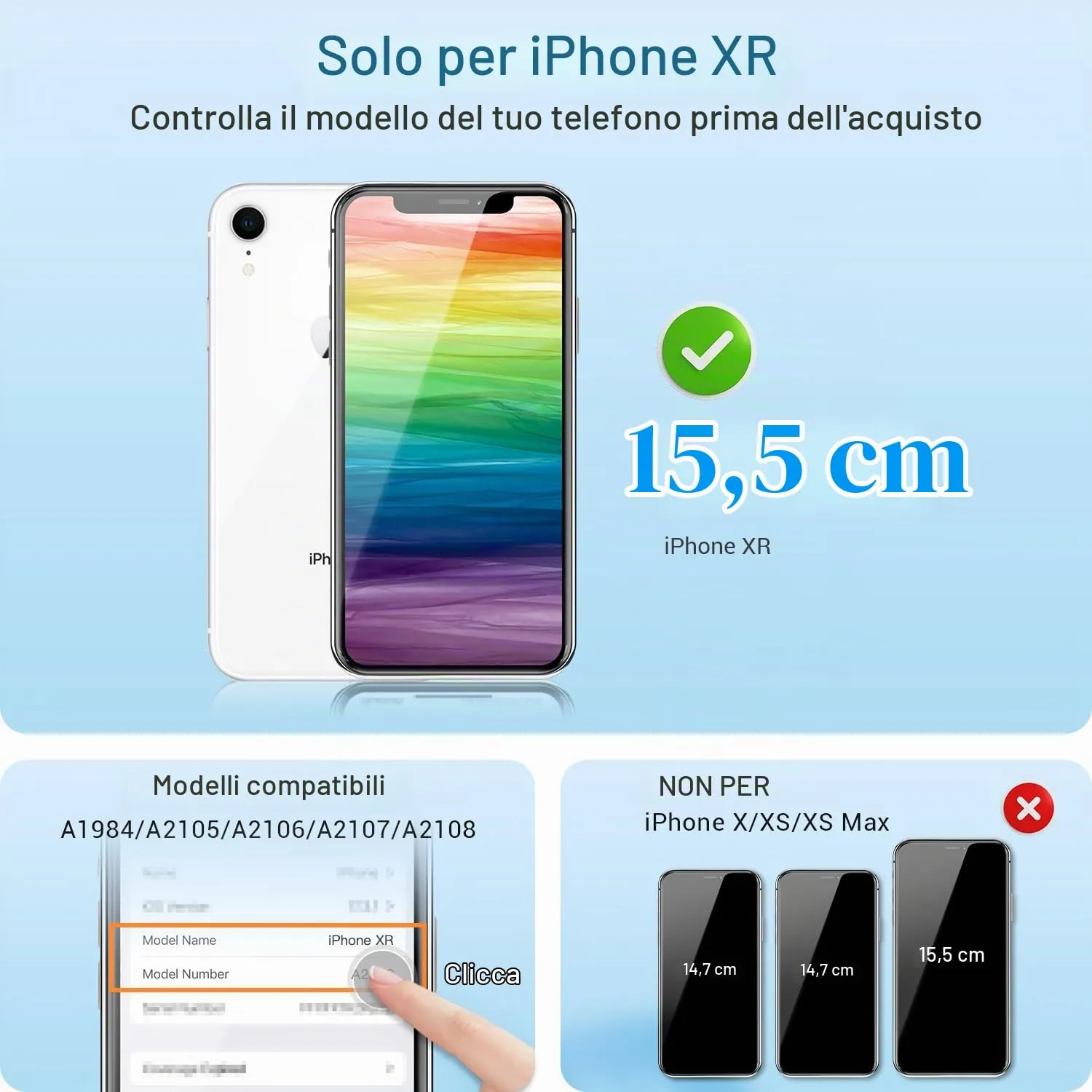 GULEEK Display LCD FHD COF 6.1" per iPhone XR - immagine 2