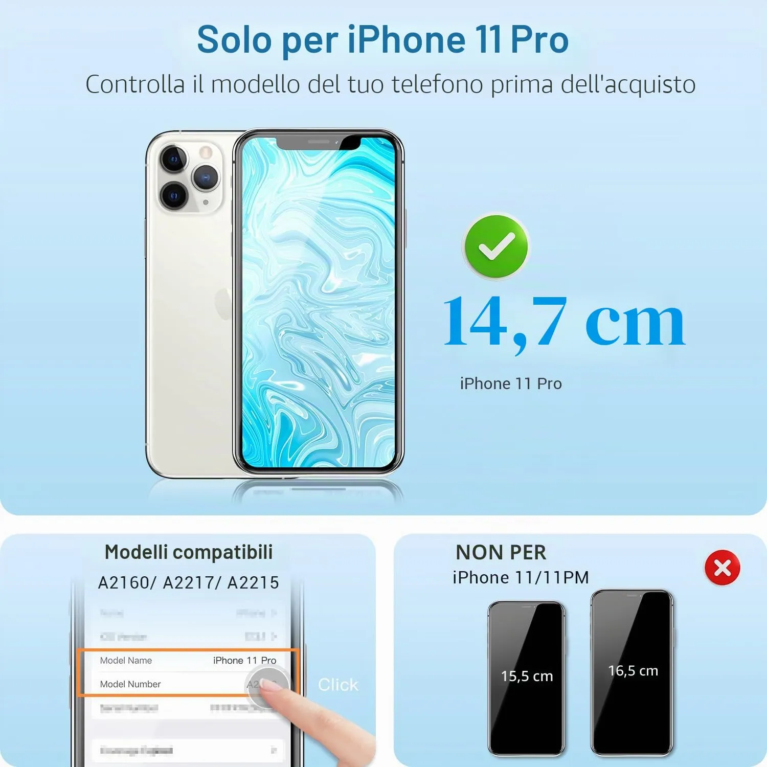 GULEEK Display per iPhone 11 Pro, Schermo LCD FHD COF 5,8", Touch Screen Integrato - immagine 2