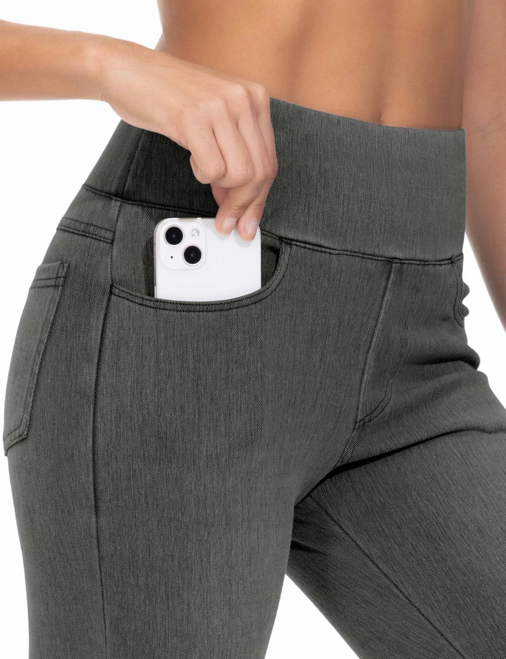 The Gym People Jeggings Donna Vita Alta Skinny Stretch con Tasche - immagine 3