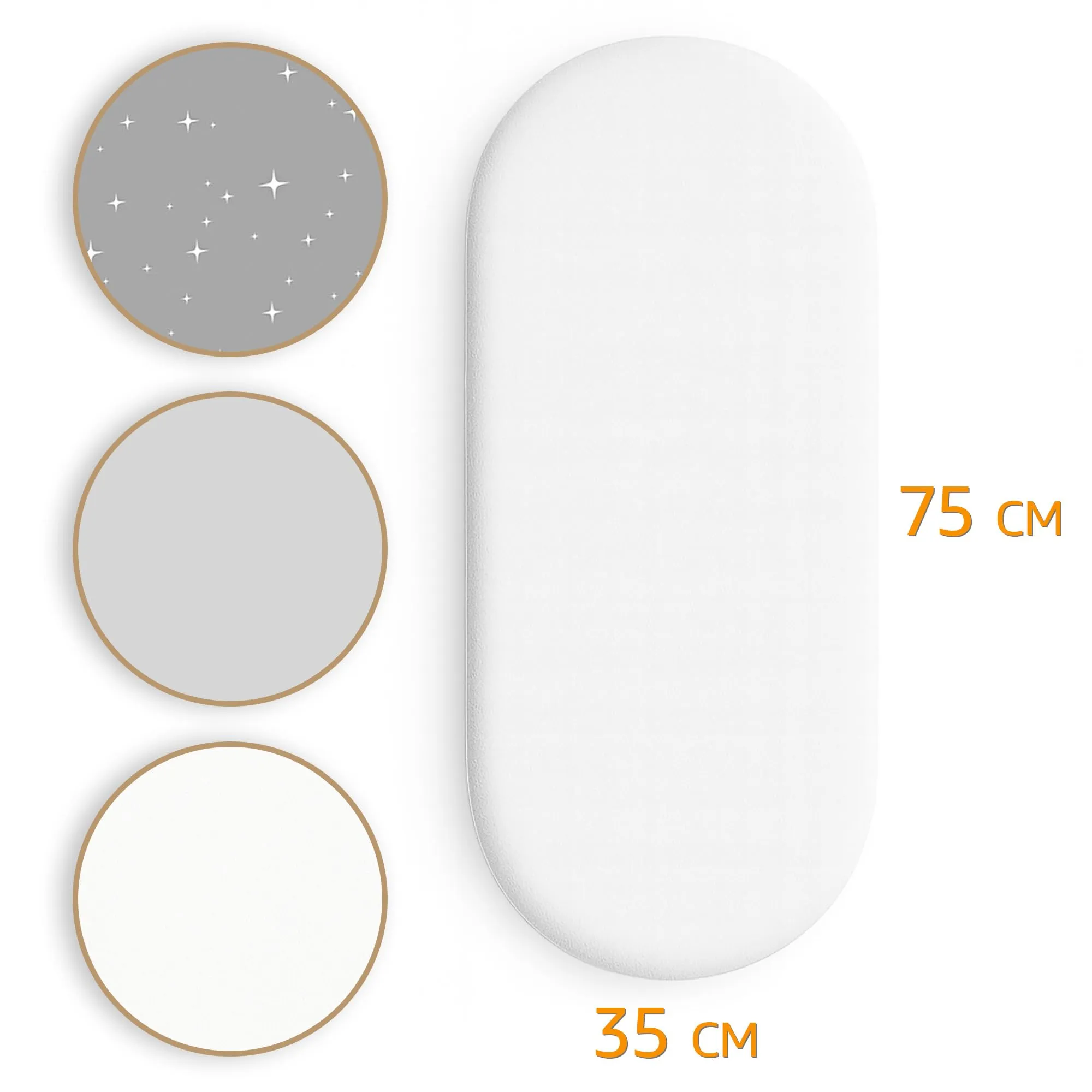 Totsy Baby Set di 3 Lenzuola con Angoli Elastiche e Coprimaterasso Impermeabile per Passeggino, 35x75 cm - immagine 2
