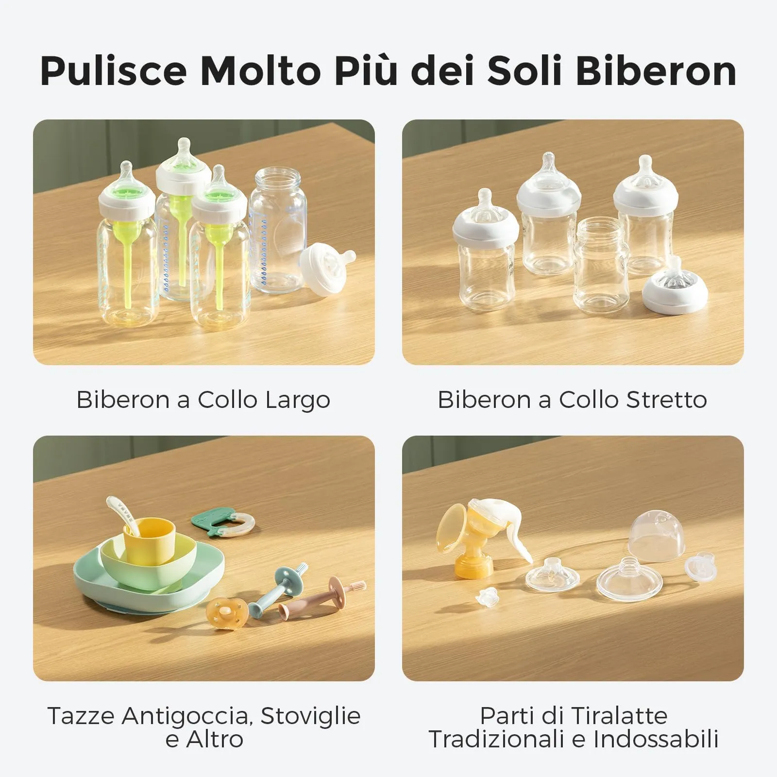 Momcozy KleanPal Pro Lavabiberon 3-in-1 Lava Igienizza Asciuga - immagine 4