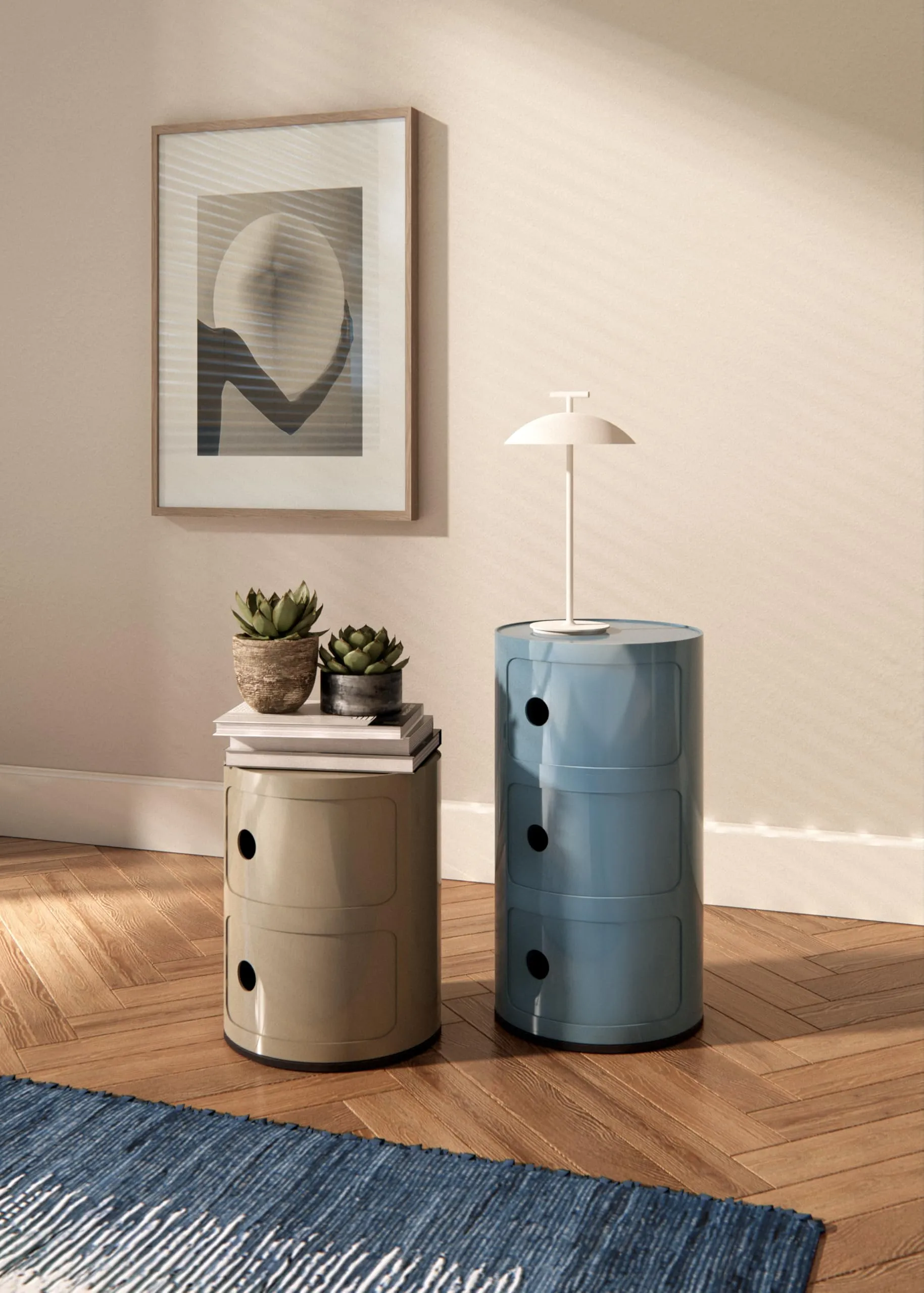 Kartell Componibili Mobile Contenitore 3 Elementi - Azzurro - immagine 7