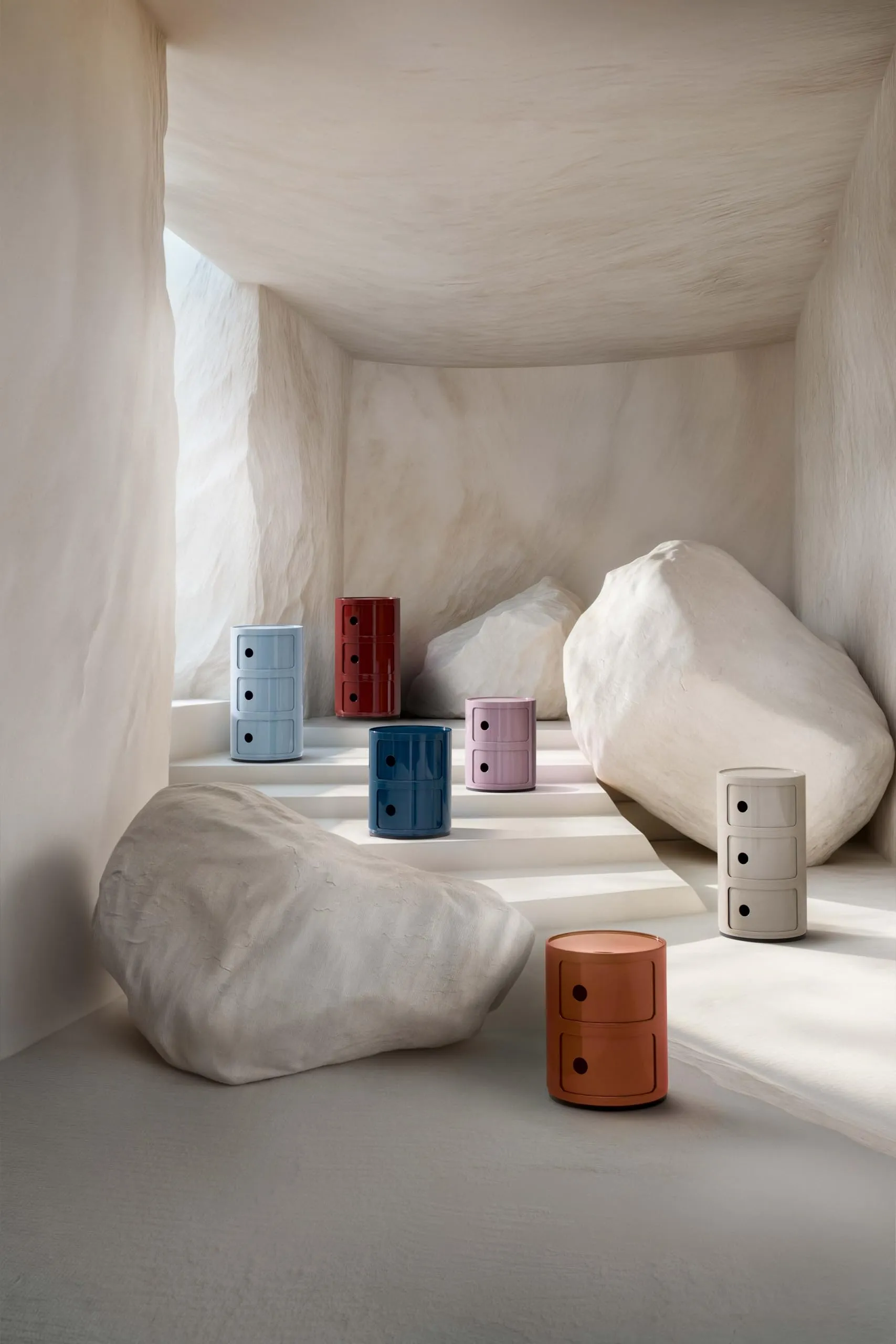 Kartell Componibili Mobile Contenitore 3 Elementi - Bordeaux - immagine 2