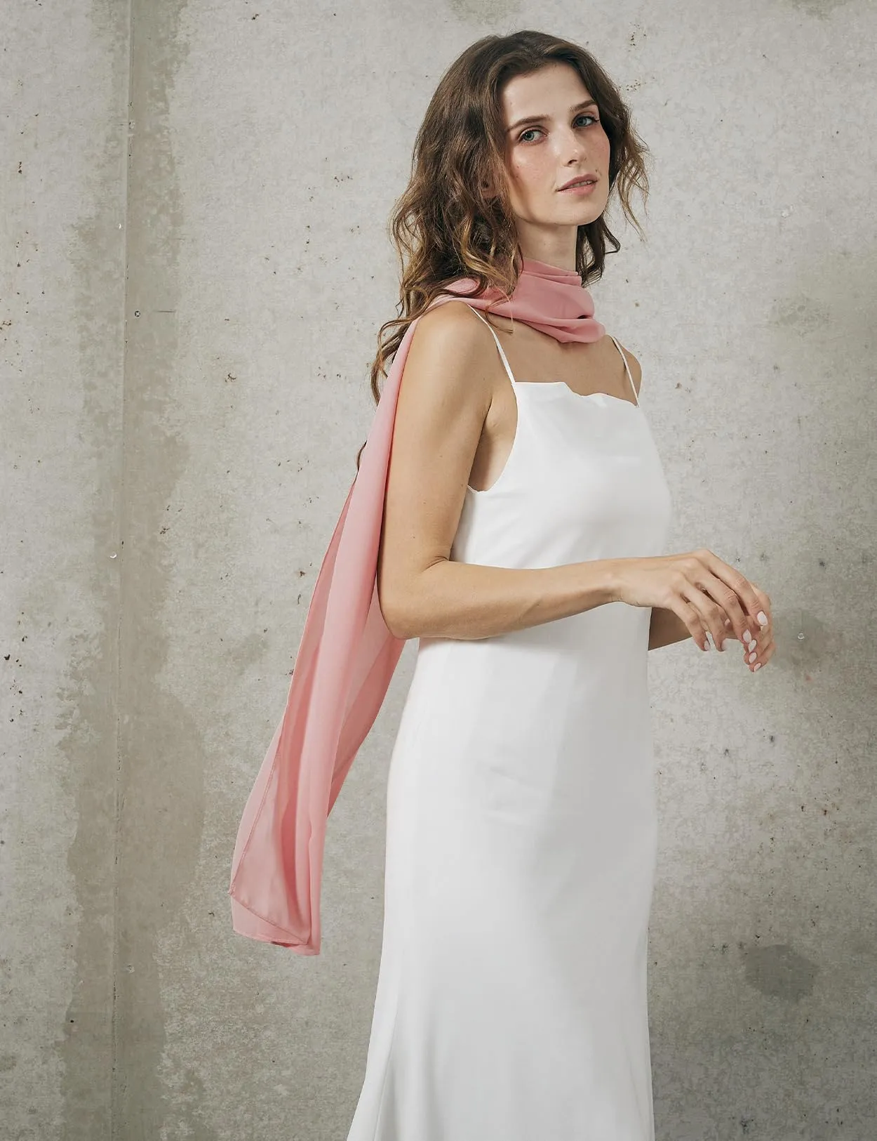 BEAUTELICATE Scialle Elegante Donna Poncho Coprispalle in Chiffon, Balletto Rosa - immagine 4