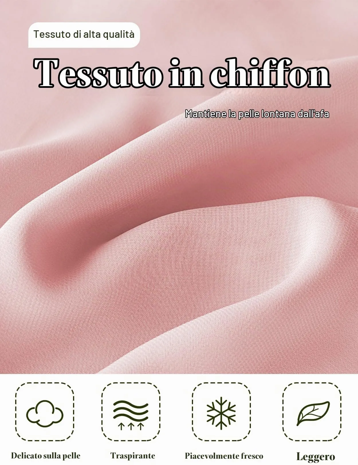 BEAUTELICATE Scialle Elegante Donna Poncho Coprispalle in Chiffon, Balletto Rosa - immagine 5