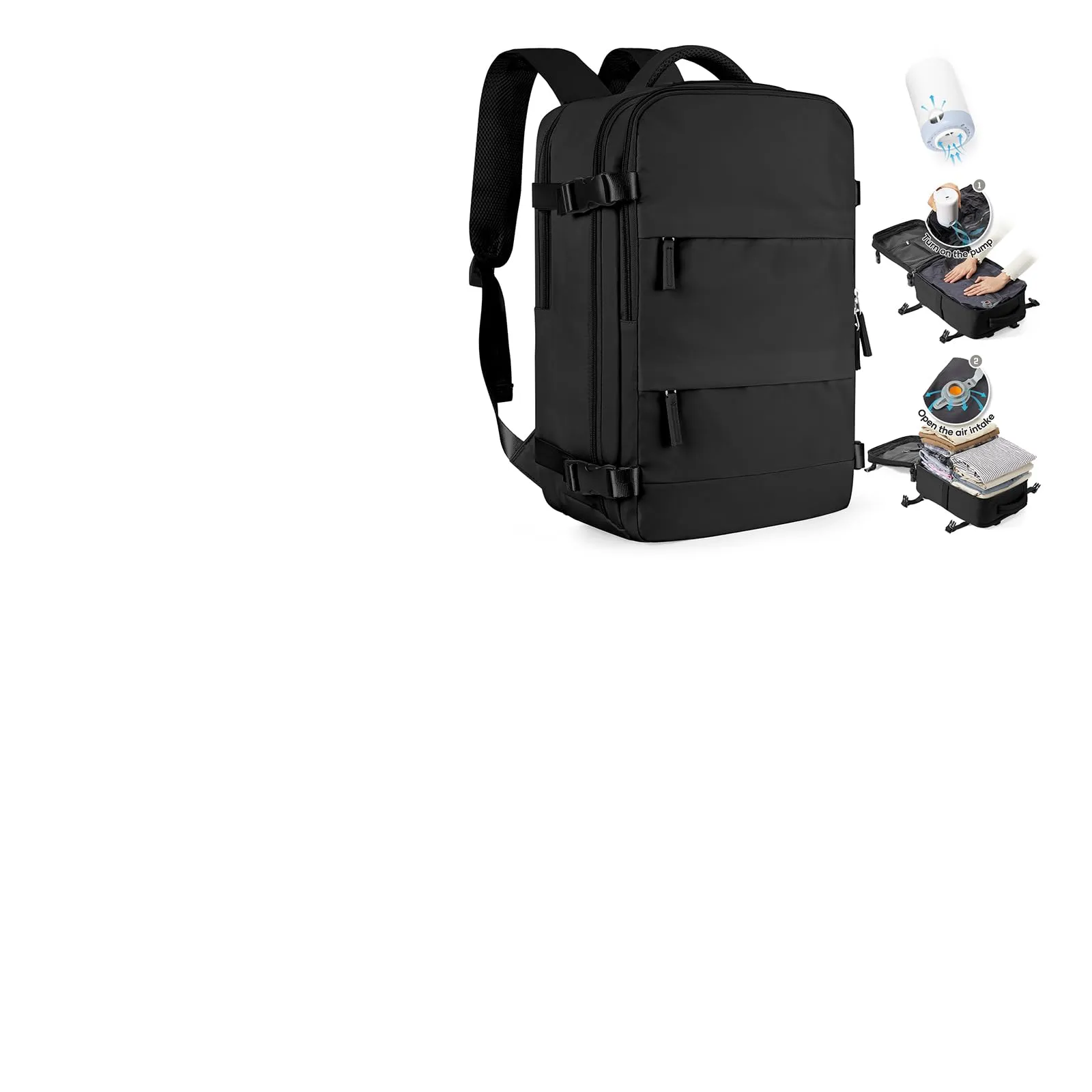 SZLX Zaino da Viaggio Sottovuoto 40x30x20 per Ryanair Wizzair, Impermeabile con Scomparto Laptop 14 Pollici, Porta USB e Scomparto Scarpe - immagine 1
