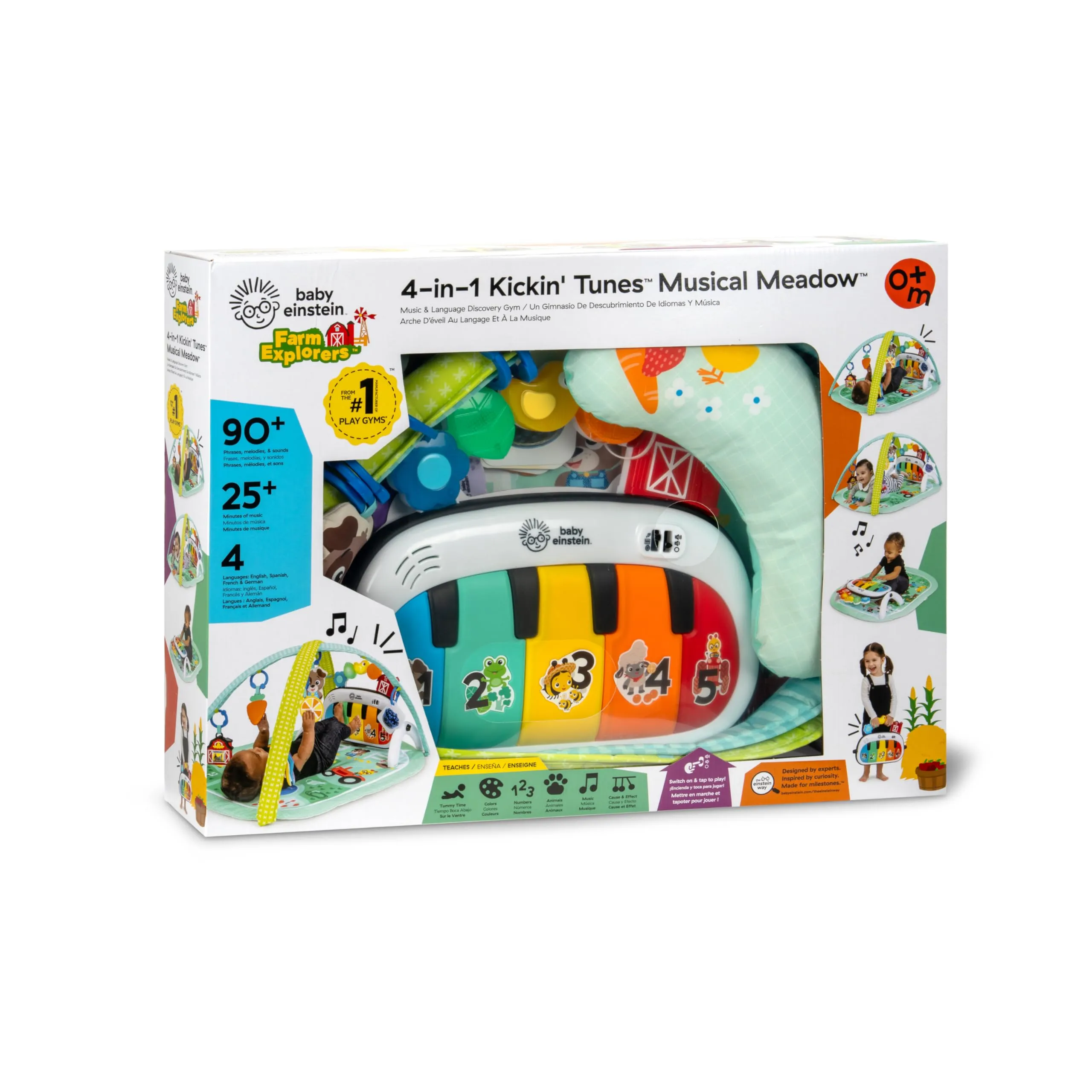 Baby Einstein Palestrina Musicale 4-in-1 Farm Explorers Tappeto Gioco Neonato con Musica e Luci - immagine 11