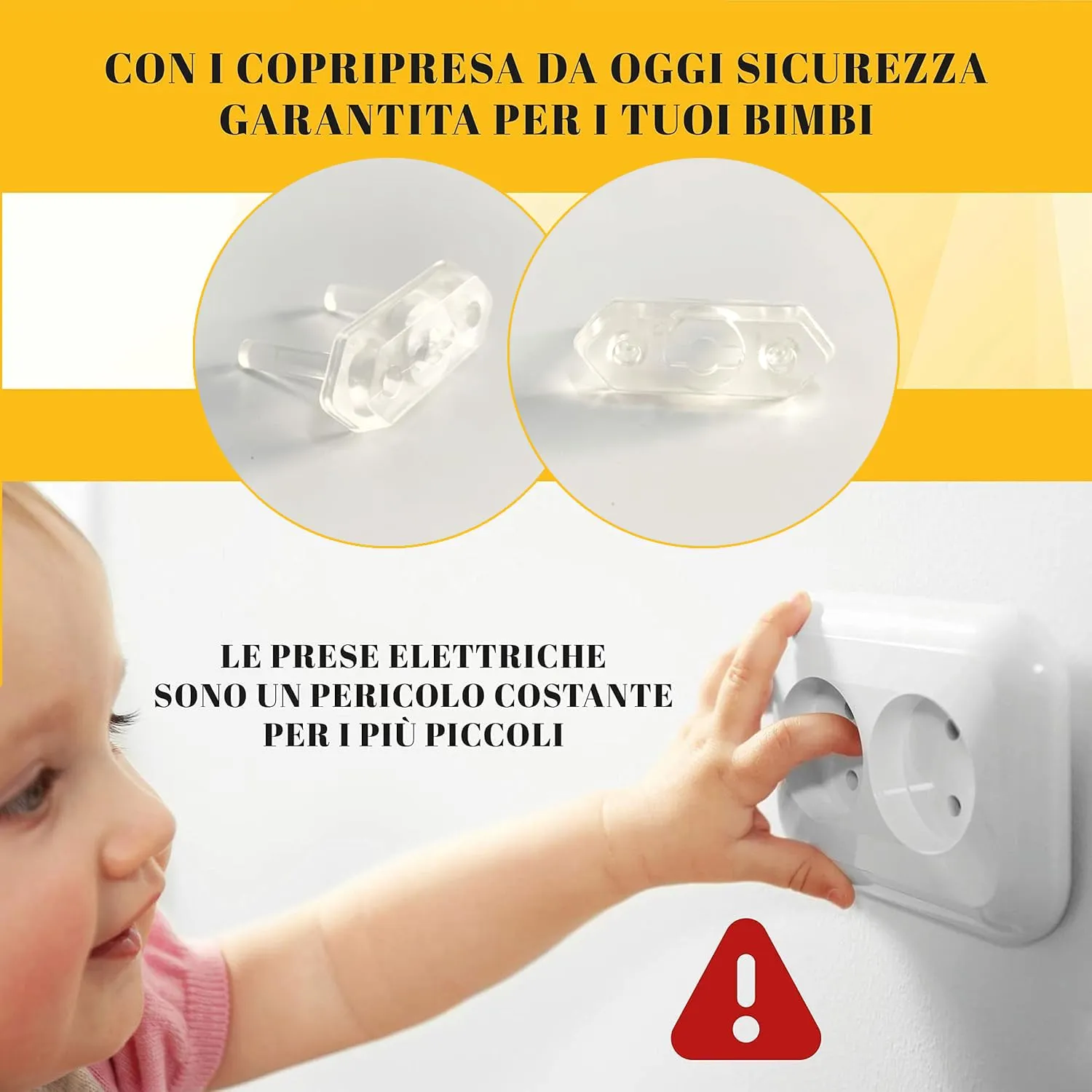 Odelù Copriprese per Bambini Trasparenti, 20 Pezzi con 4 Chiavi - immagine 2