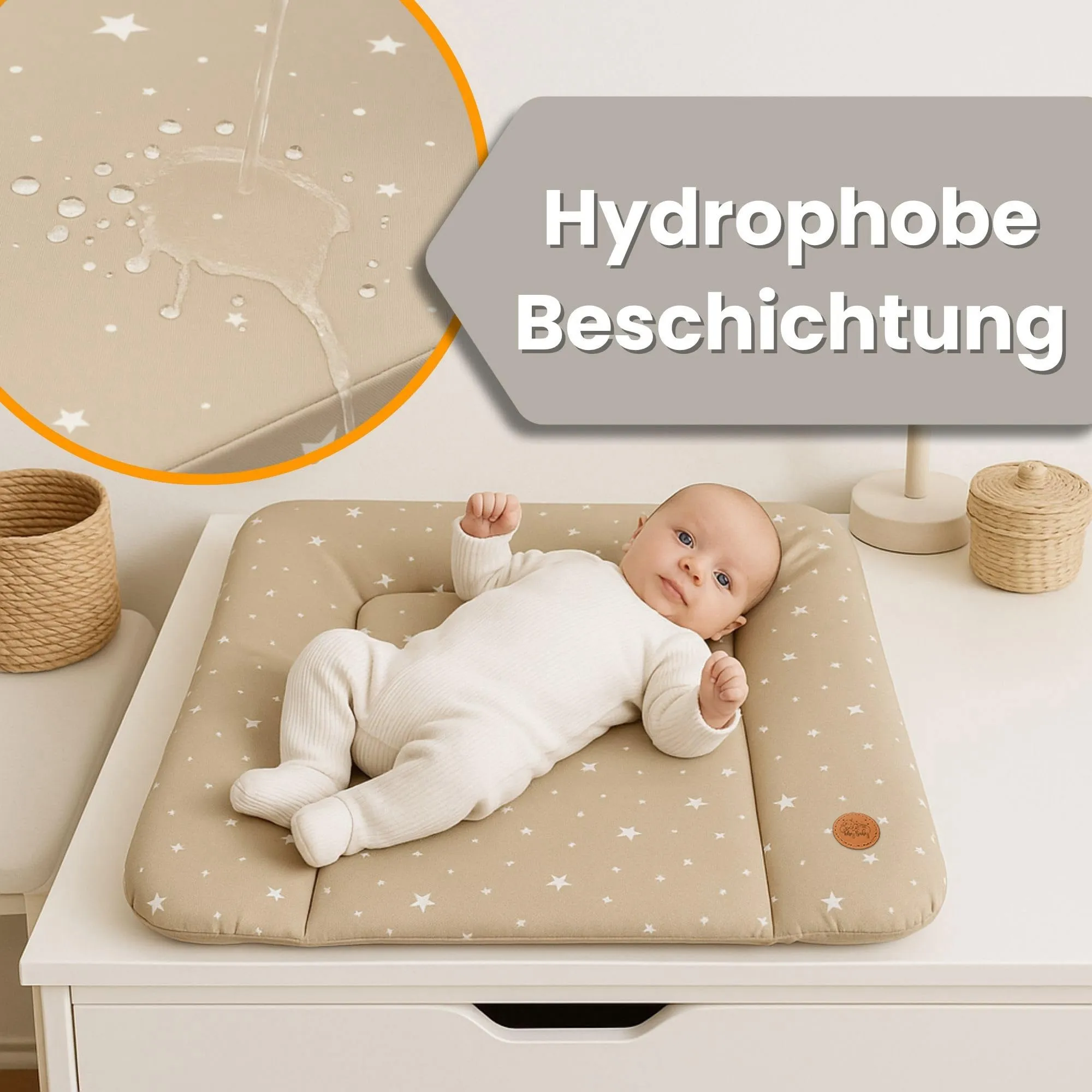 Totsy Baby Tappetino da Fasciatoio Impermeabile, 70 x 50 cm, Safari - immagine 4