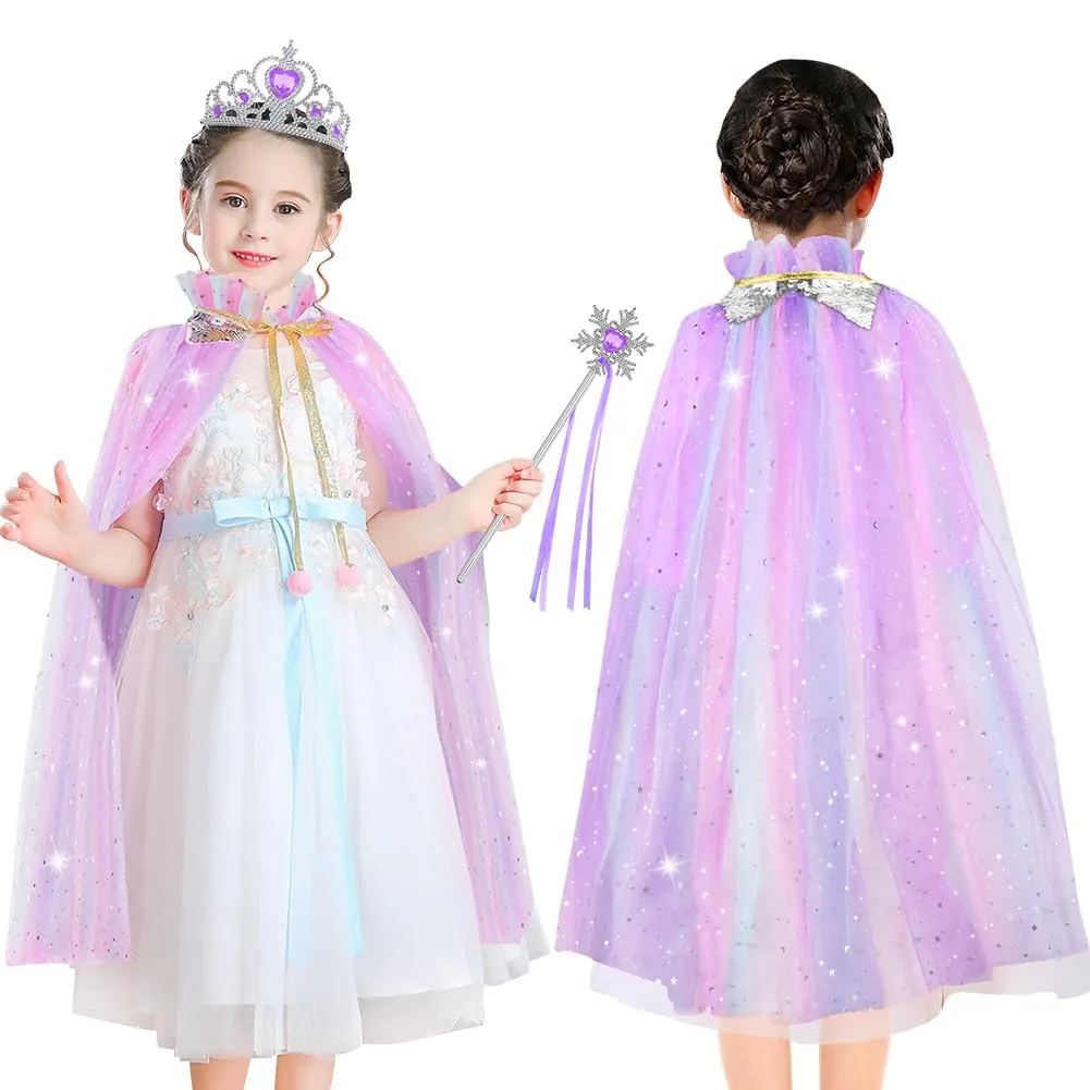 Vicloon Set Mantello da Principessa con 11 Accessori, Viola - immagine 4