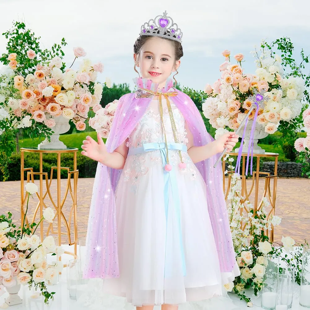 Vicloon Set Mantello da Principessa con 11 Accessori, Viola - immagine 7