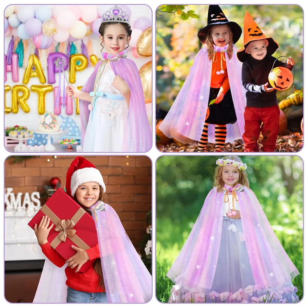 Vicloon Set Mantello da Principessa con 11 Accessori, Viola - immagine 8