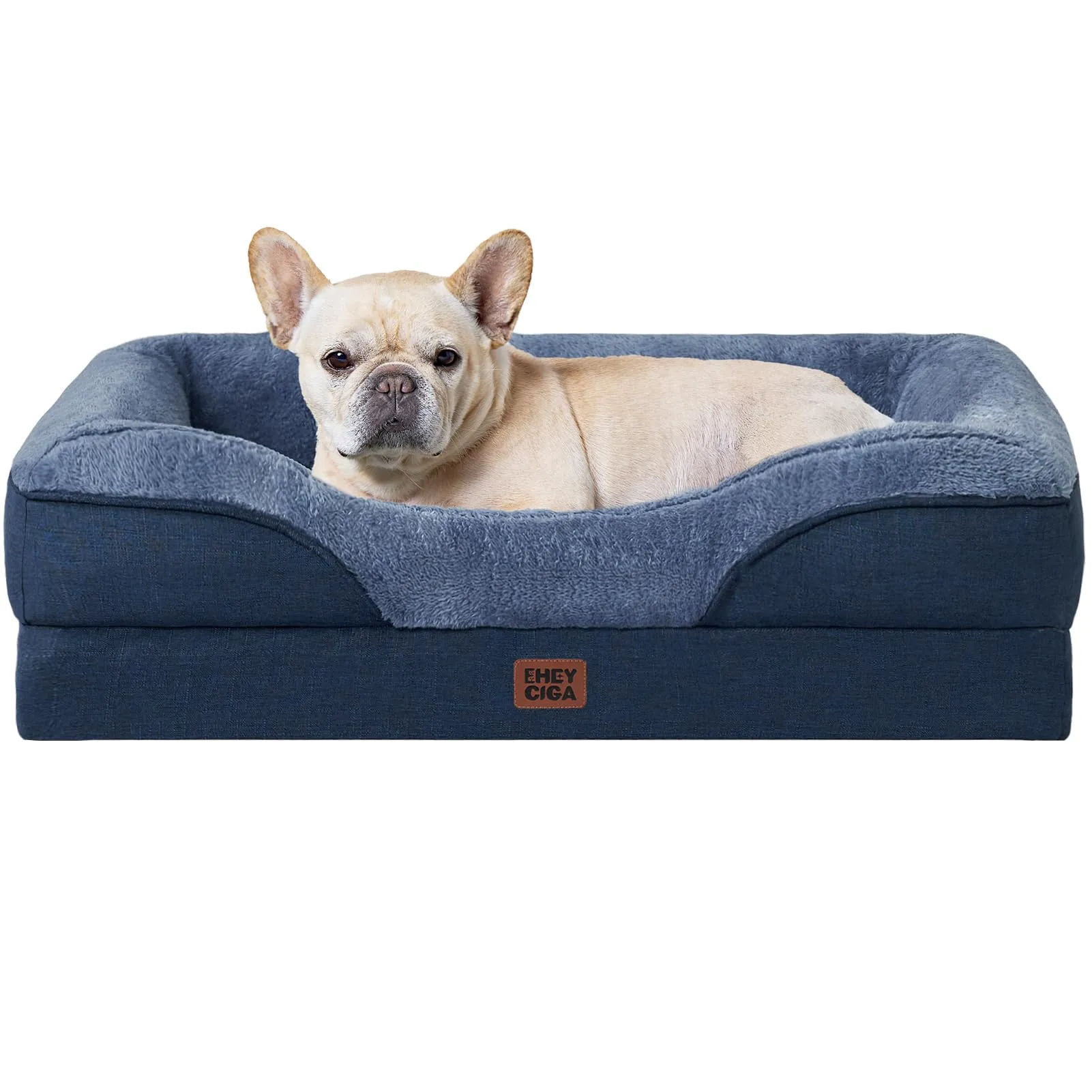EHEYCIGA Cuccia Cane Interno Taglia Media, 76x51x16.5cm, Blu Scuro - immagine 1