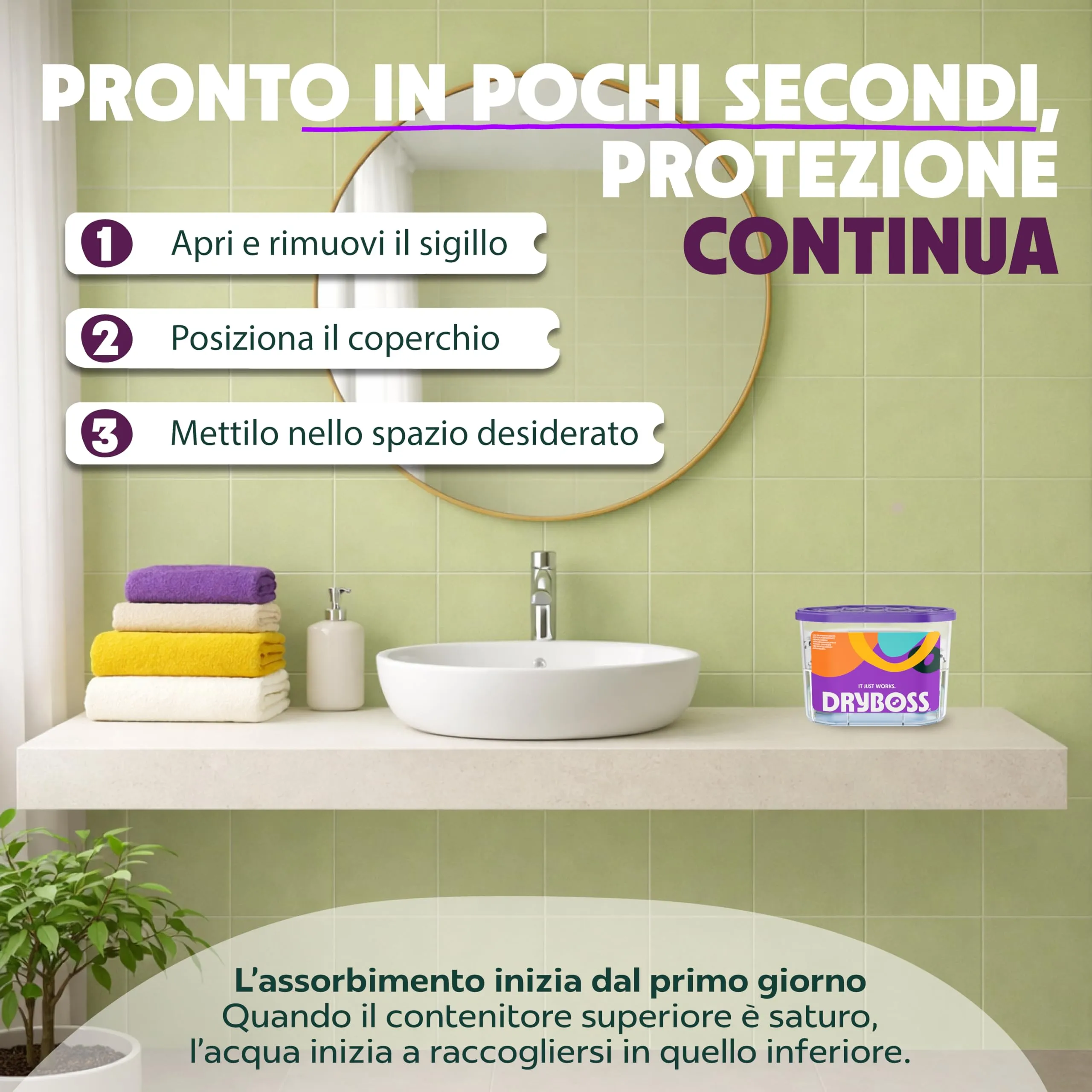 DRYBOSS Deumidificatore per Armadio e Cassetti, Bustine Assorbi Umidità con Cristalli di Sale (6 pezzi) - immagine 4
