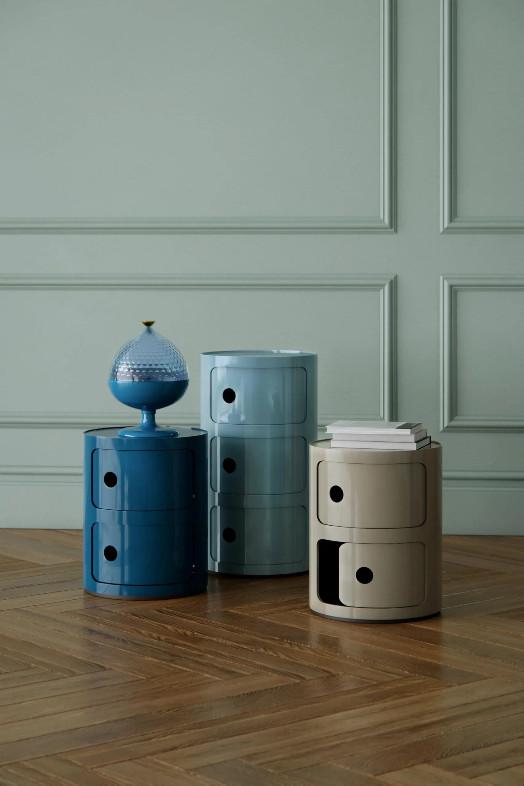 Kartell Componibili Mobile Contenitore 2 Elementi, Tortora - immagine 2