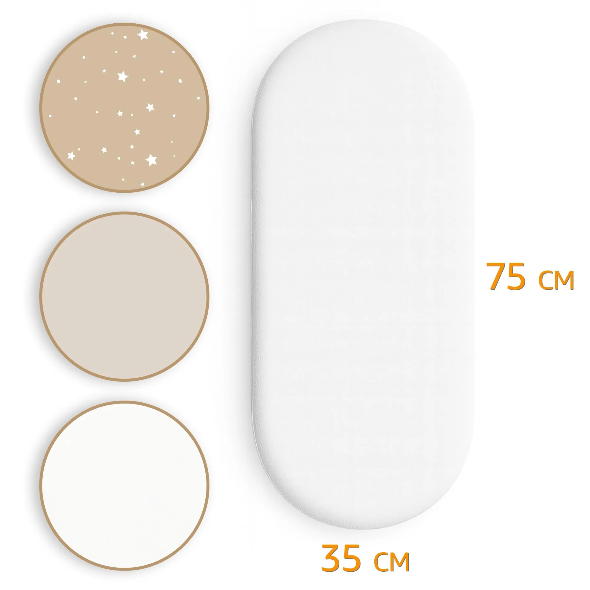 Totsy Baby Set di 3 lenzuola con angoli e coprimaterasso impermeabile per passeggino, 35x75 cm - immagine 2