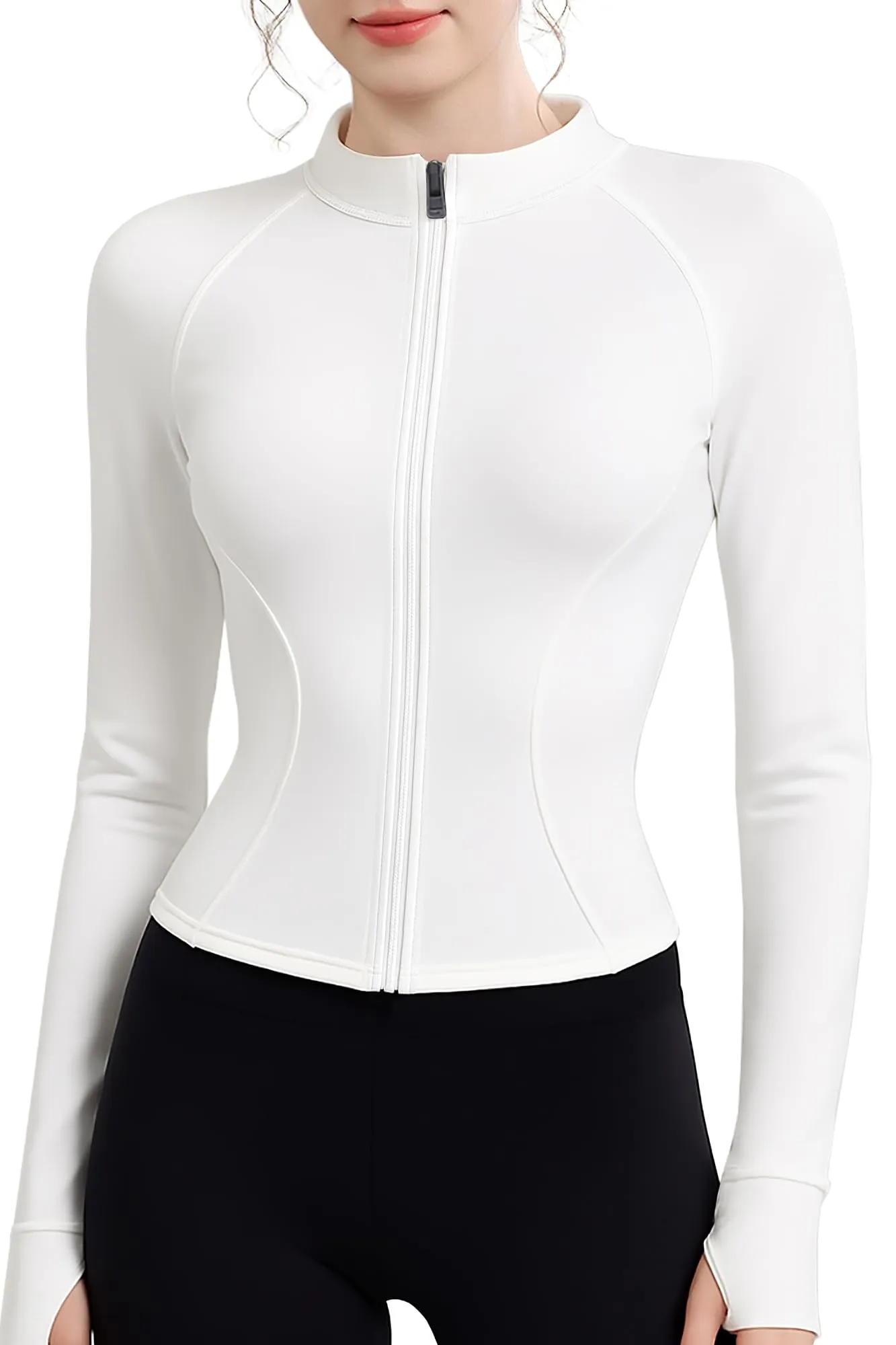 EIISSION Giacca Sportiva Donna con Zip, Top Corto Leggero e Traspirante per Fitness - immagine 1