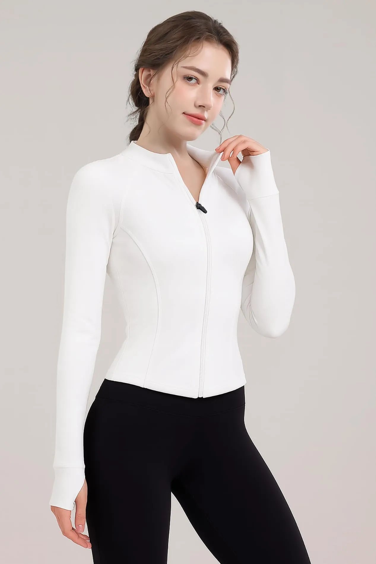 EIISSION Giacca Sportiva Donna con Zip, Top Corto Leggero e Traspirante per Fitness - immagine 4