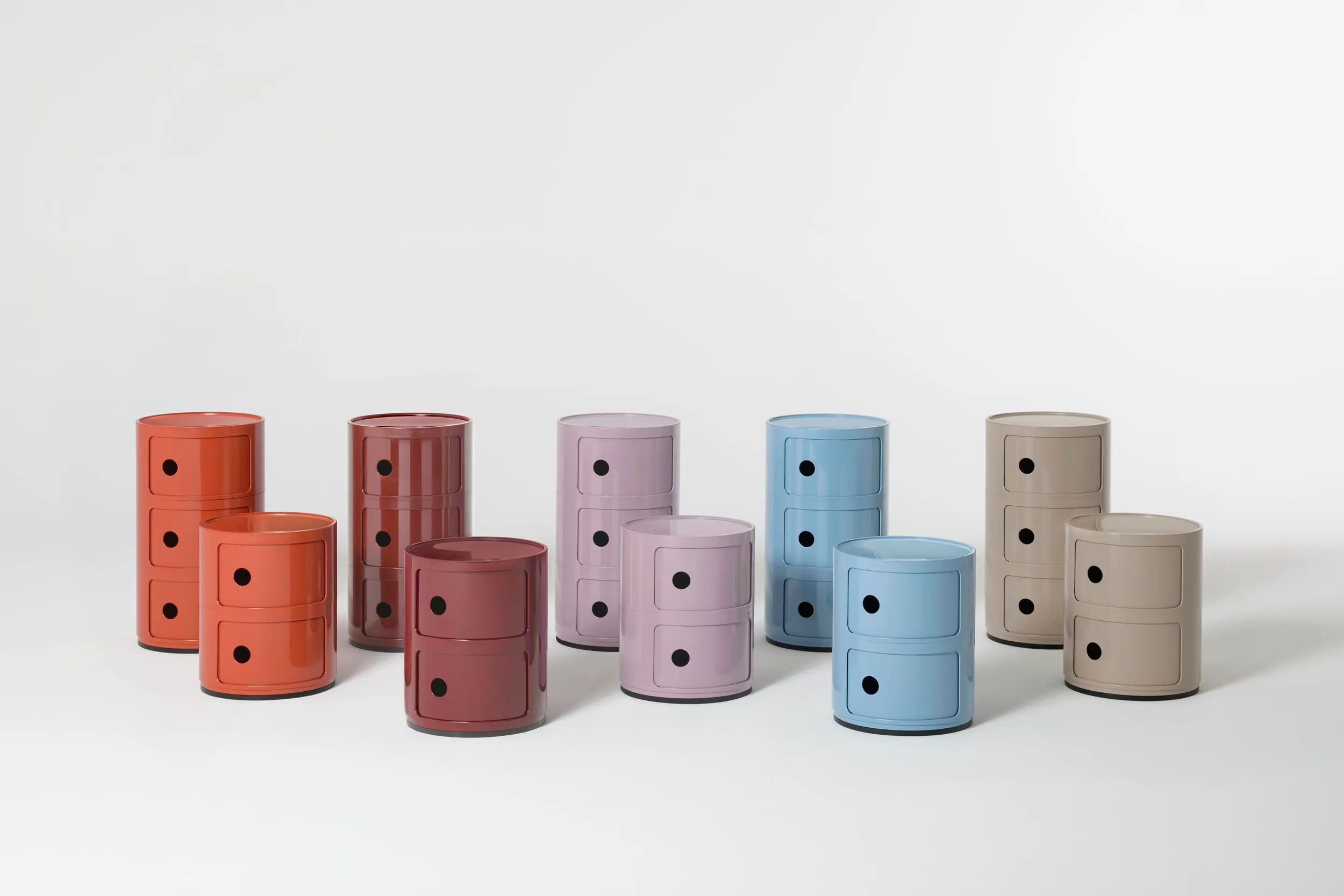 Kartell Componibili Mobile Contenitore 3 Elementi Tortora - immagine 5