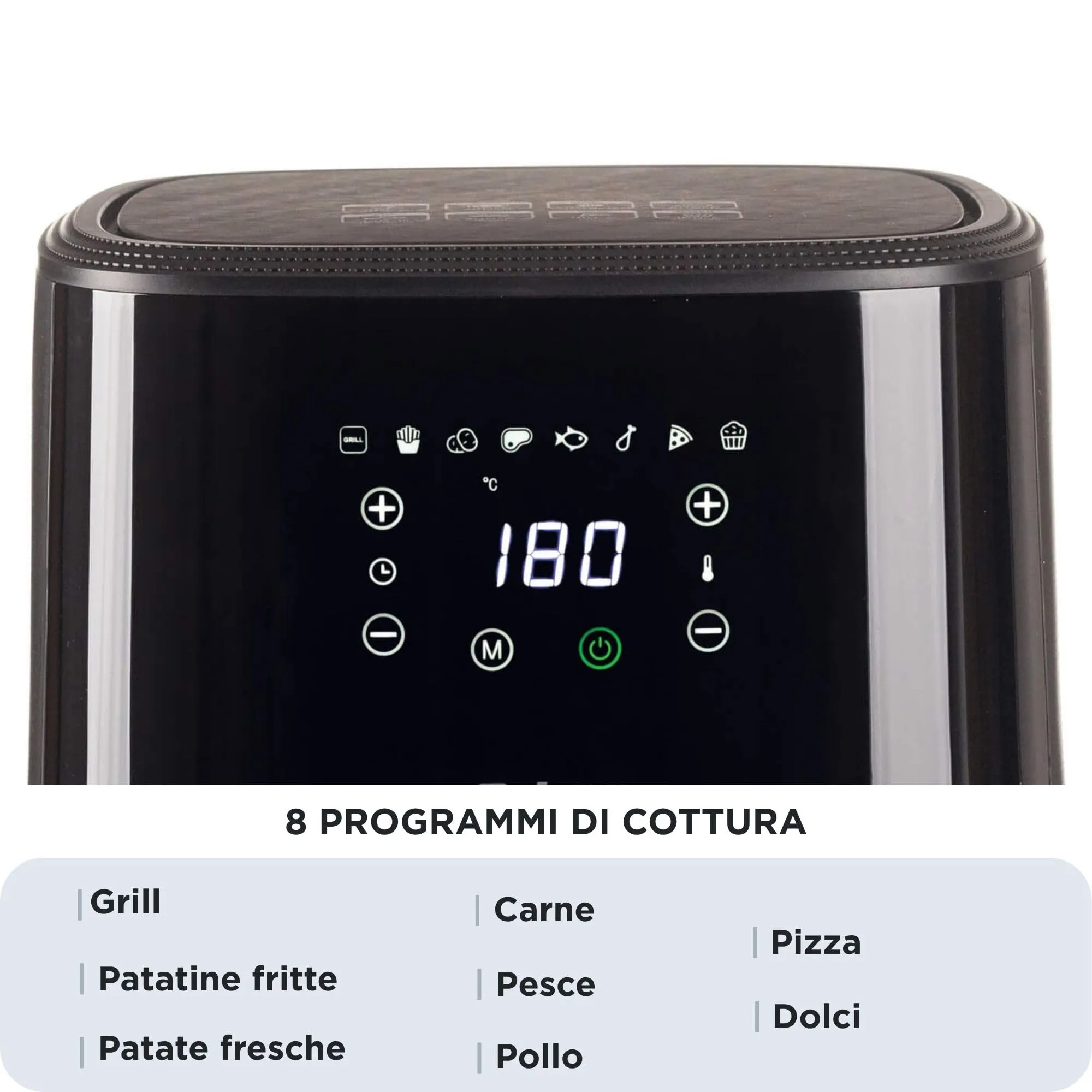 Ariete 4639 Friggitrice ad aria 4,5L 1300W, 8 programmi, Funzione Grill, Nero - immagine 3